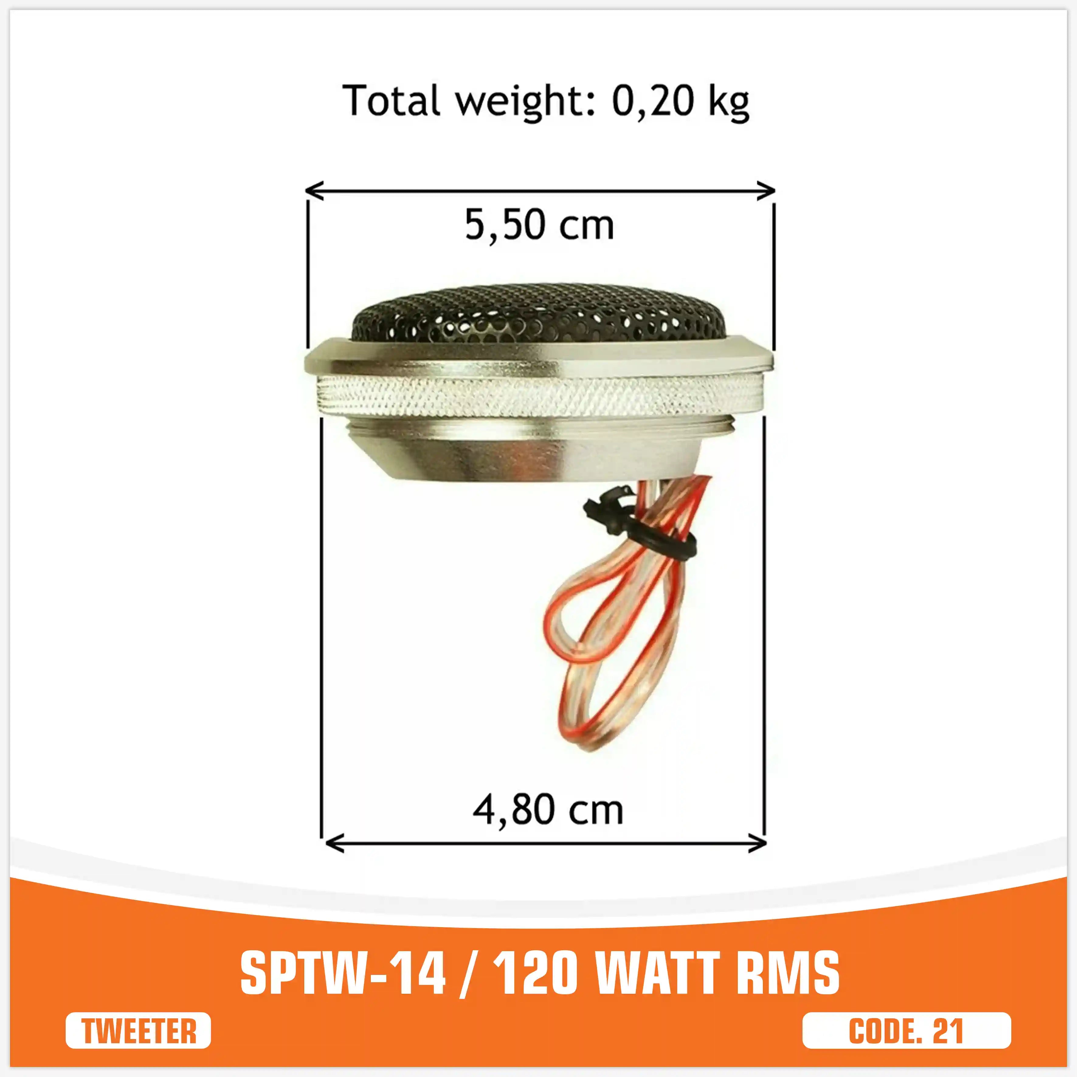 SP TW 14 ALUMINIUM TWEETER 120W RMS (PAIR PRICE)