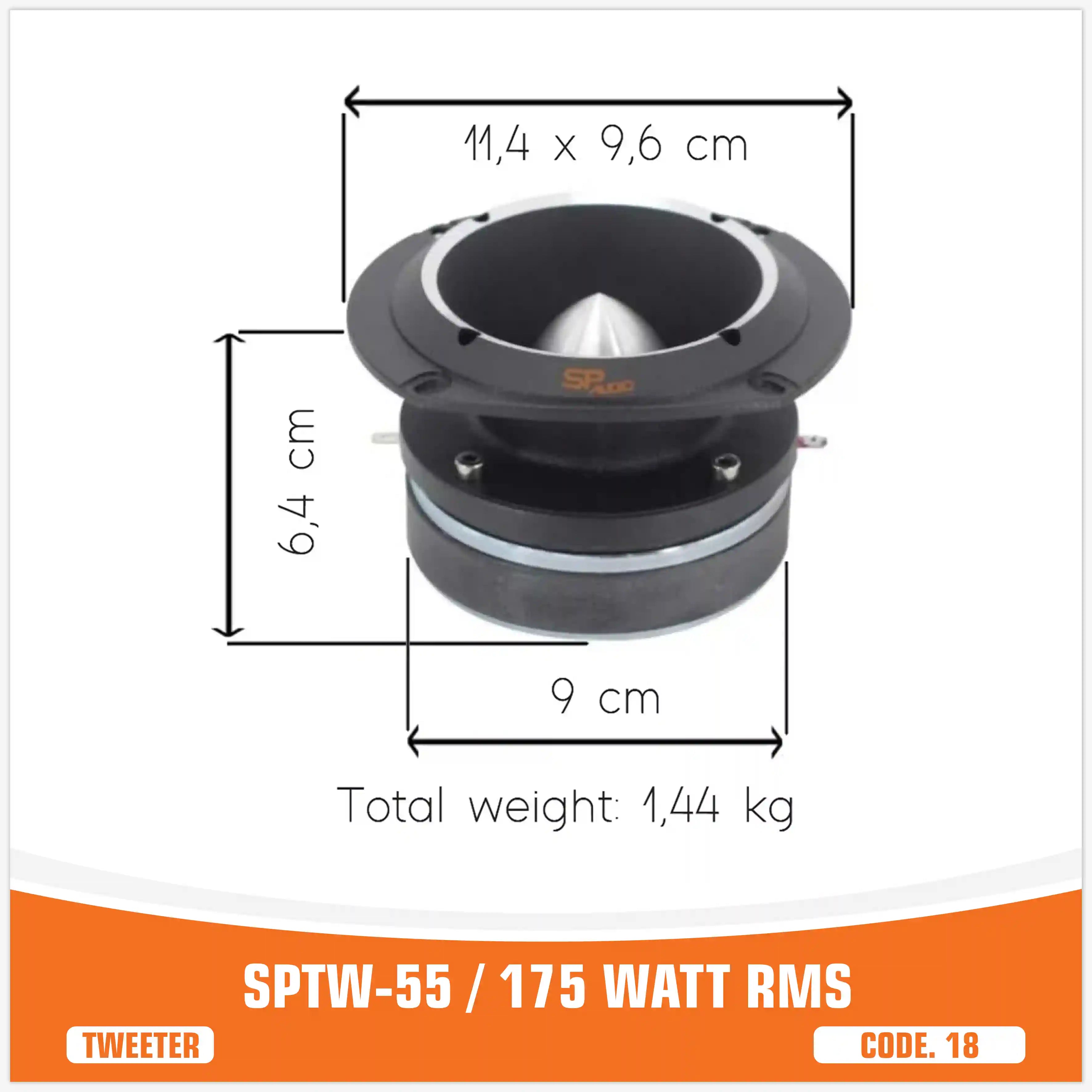 SP TW 55 BULLET TWEETER 175W RMS (UNIT PRICE)