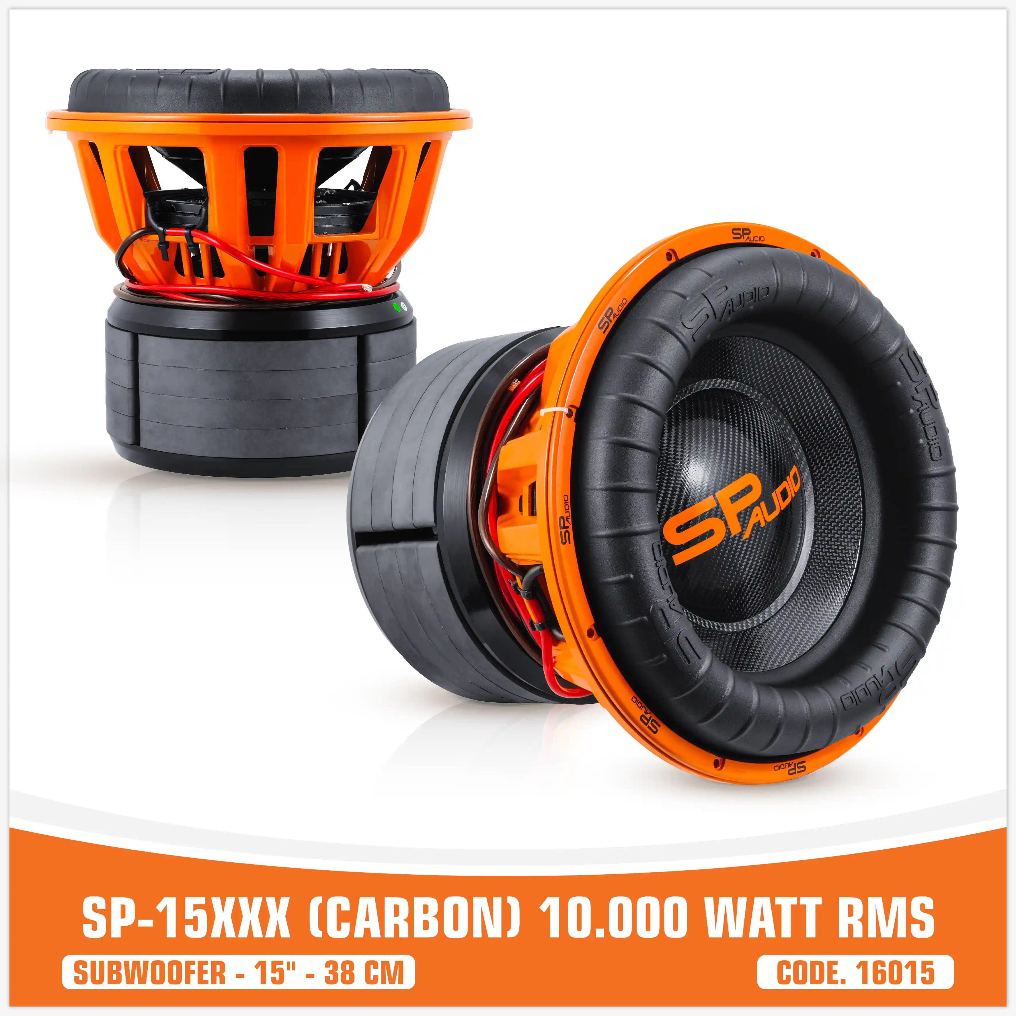 SP 15XXX CARBON FIBERS SUBWOOFER 15"/38CM 10000W RMS (UNIT PRICE)