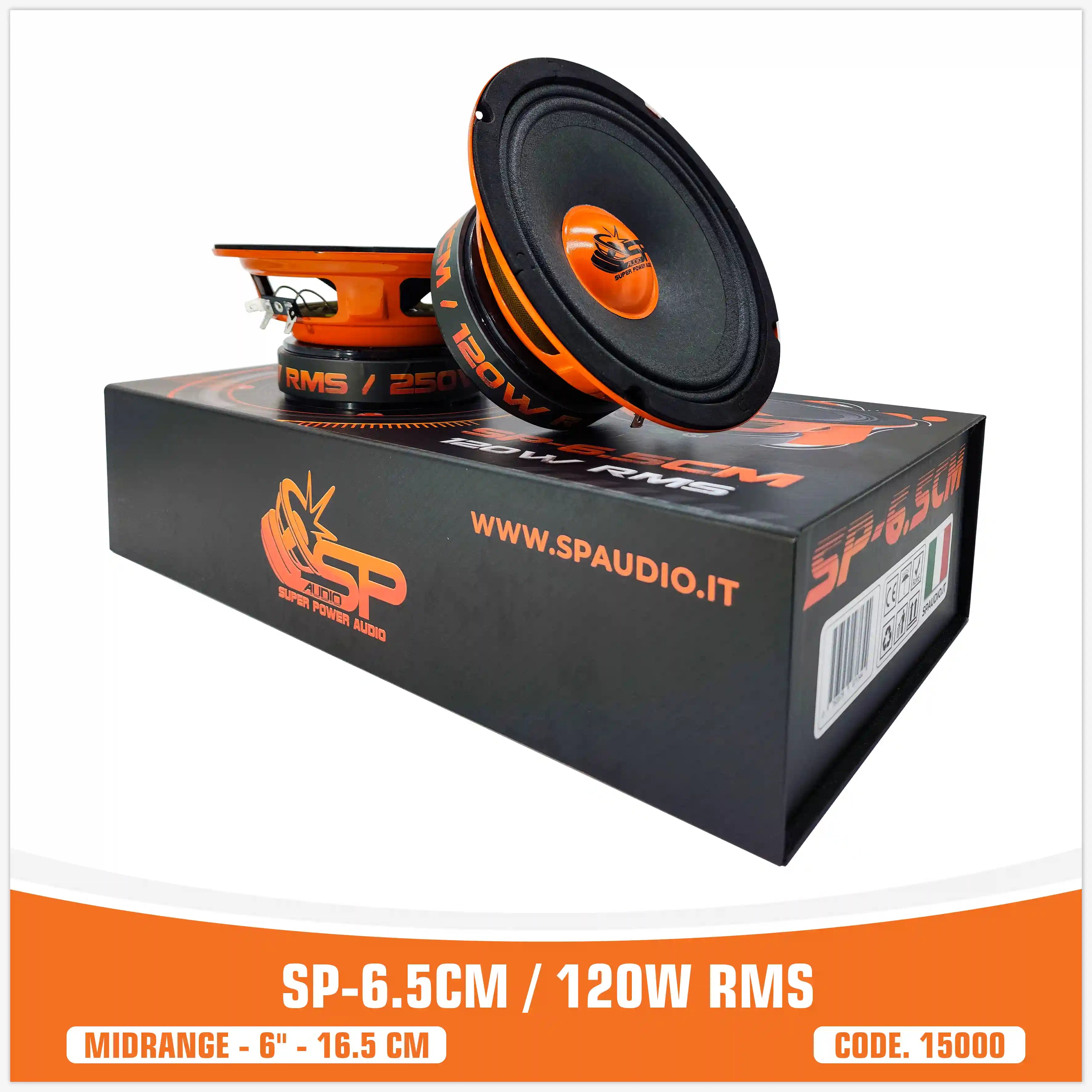 SP 6.5CM MIDRANGE BEST SELLER 6,5"/16,5CM 120W RMS (PAIR PRICE)