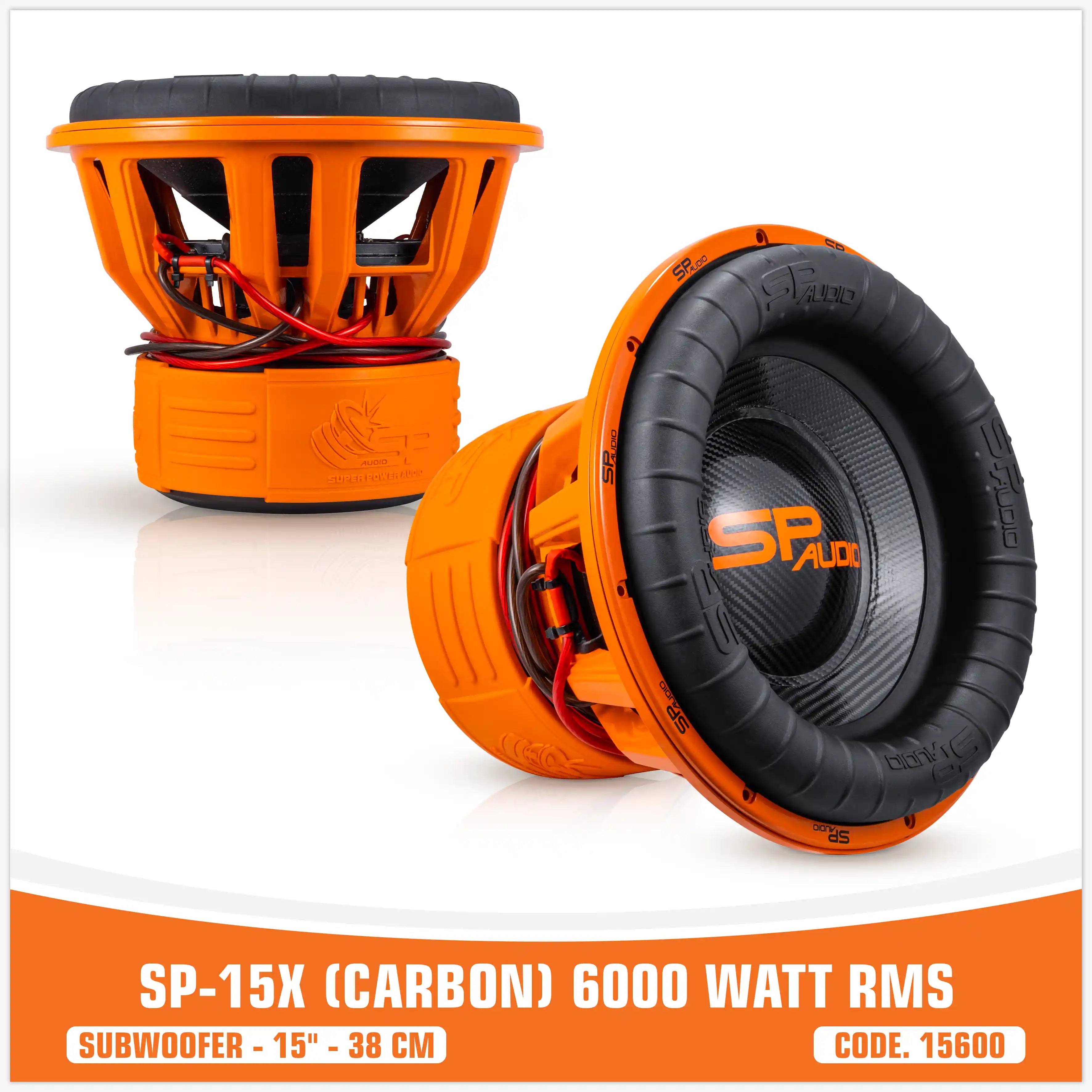 SP 15X CARBON FIBERS SUBWOOFER 15"/38CM 6000W RMS (UNIT PRICE)