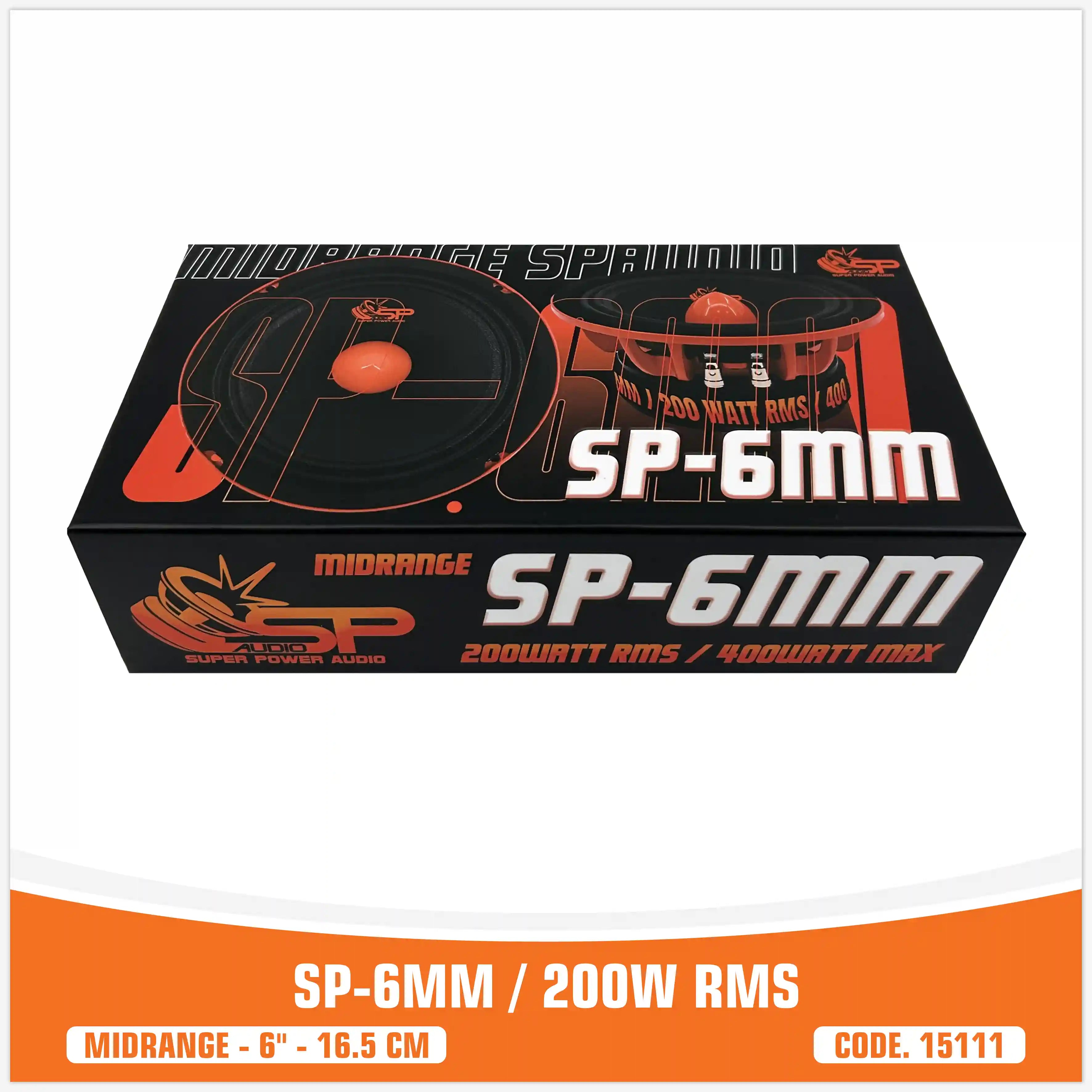 SP 6MM MEDIO RANGO EXTREMO 6,5"/16,5CM 200W RMS (PRECIO POR PAR)
