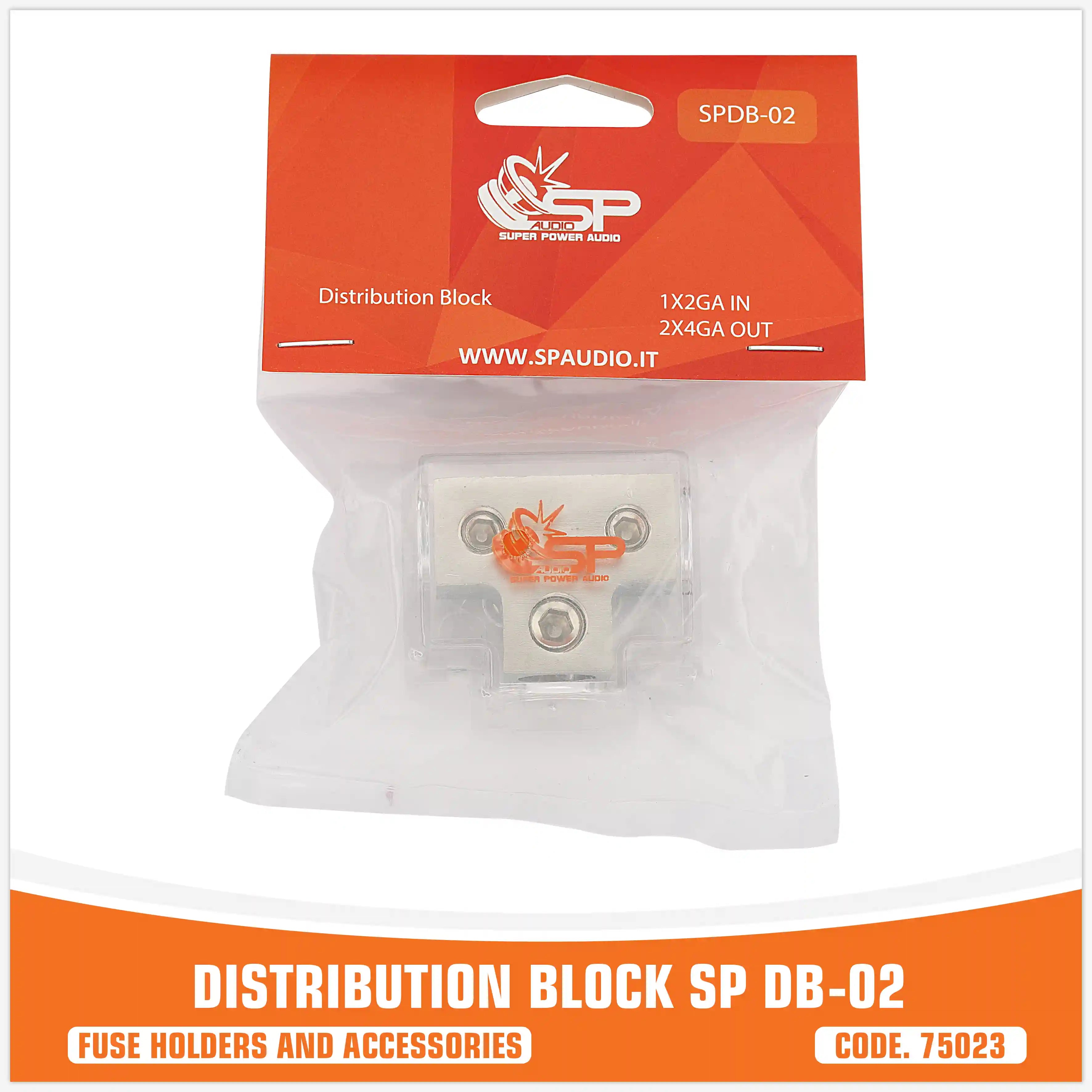 SP DB 02 DISTR BLOCK 1X2GA IN + 2X4GA OUT (UNIT PRICE)