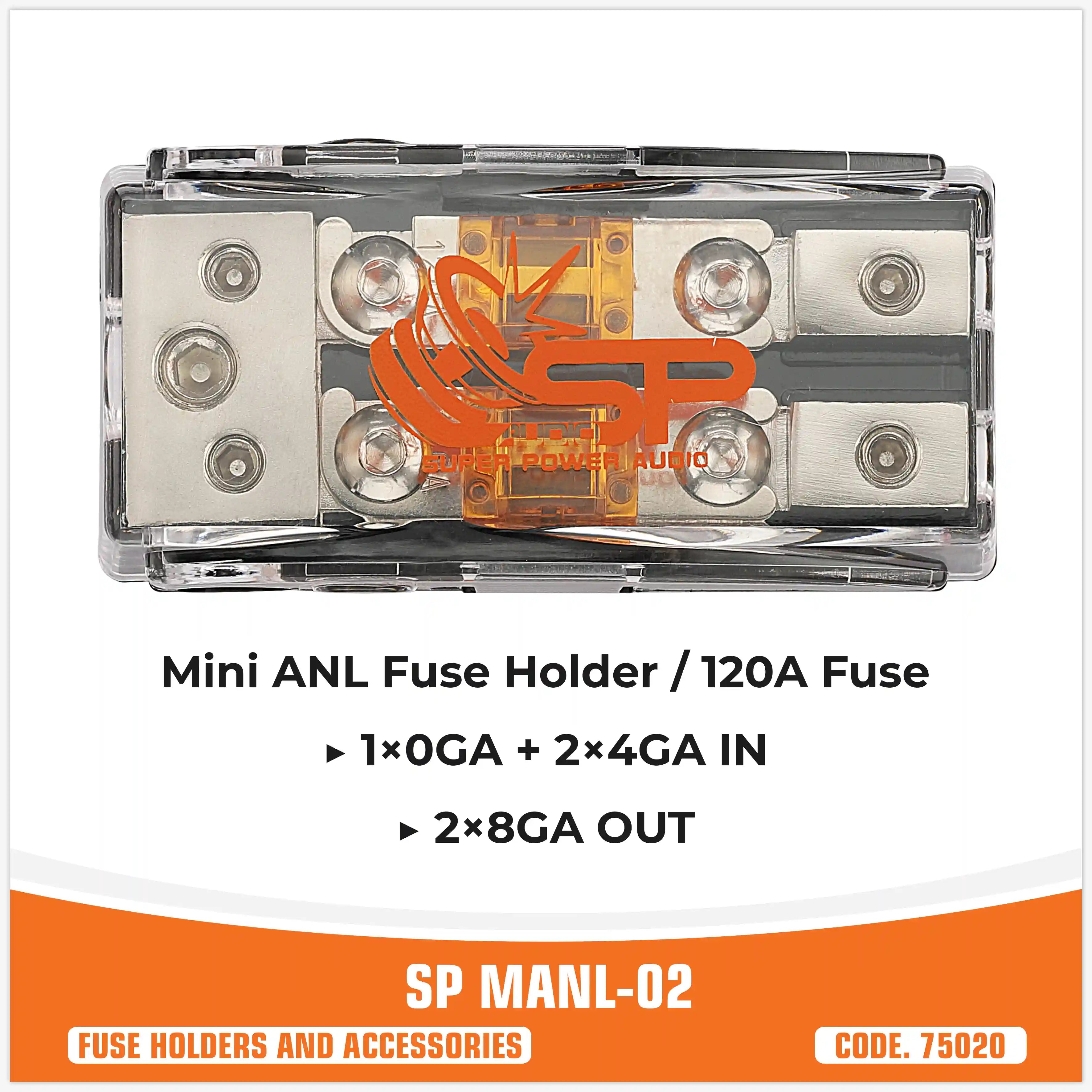 SP MAN 02 FUSEHOLDER 1x0Ga+2x4GA IN + 2x8 GA OUT ( UNIT PRICE)