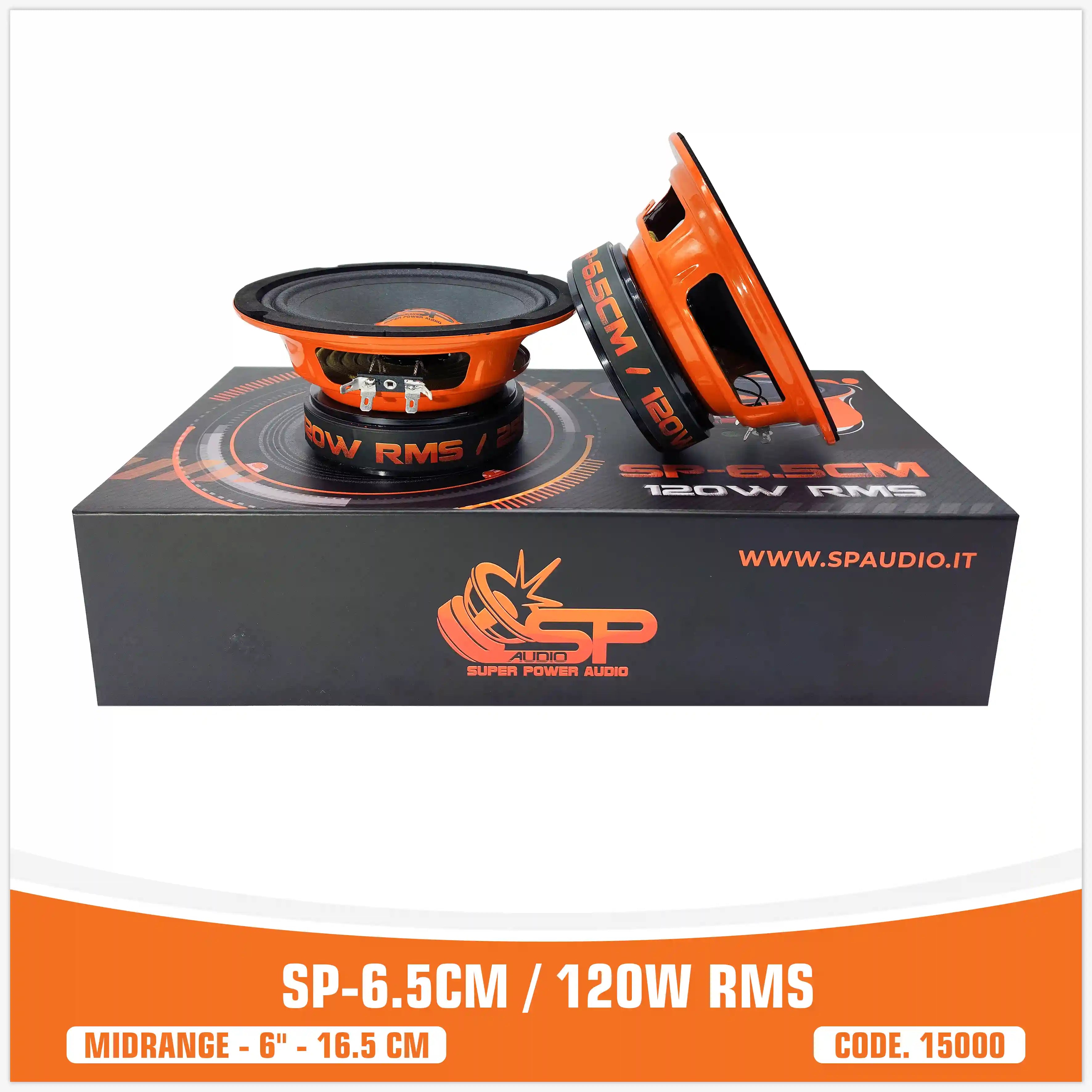 SP 6.5CM MIDRANGE BEST SELLER 6,5"/16,5CM 120W RMS (PAIR PRICE)