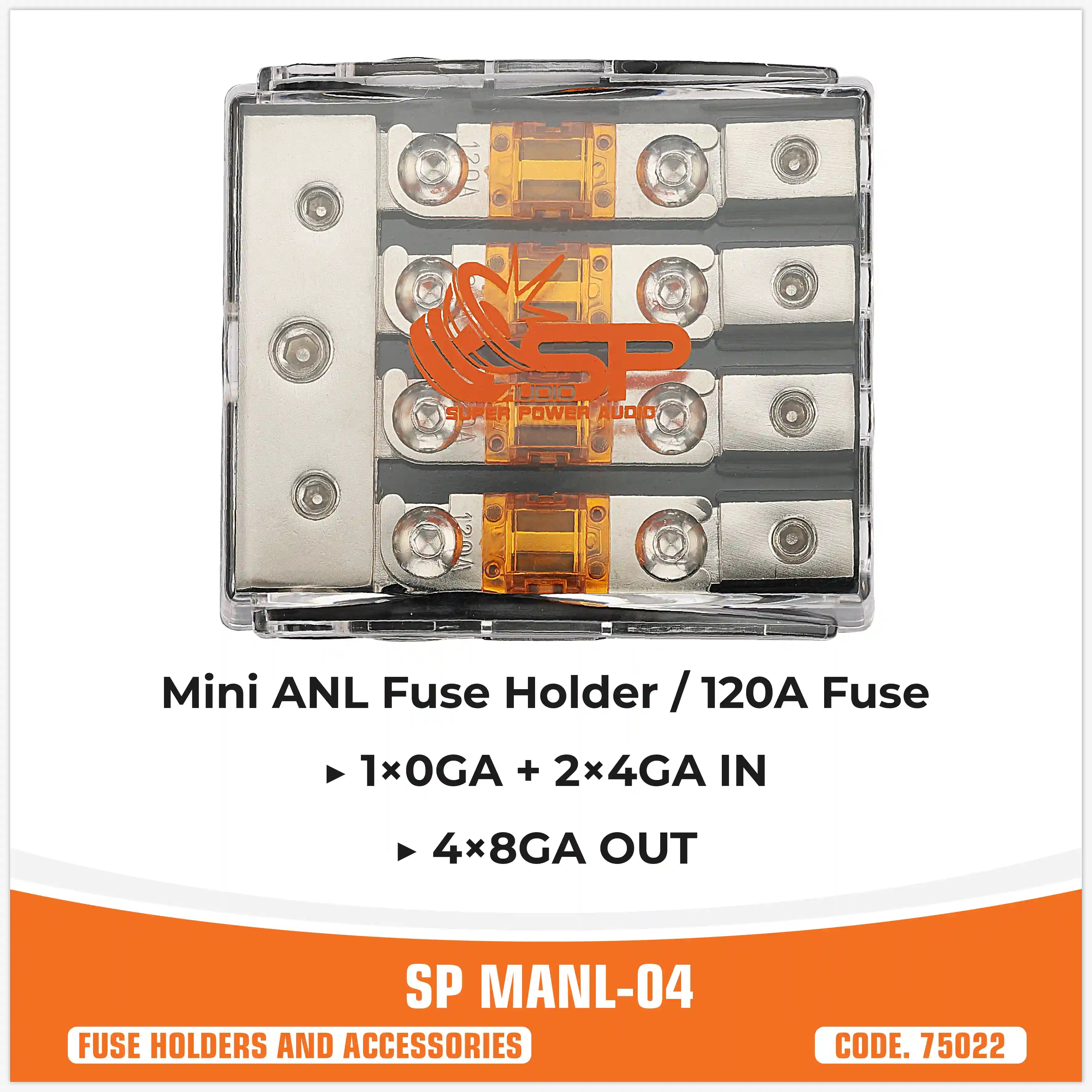 SP MAN 04 FUSEHOLDER 1x0Ga+2x4 GA IN + 4x8 GA OUT (UNIT PRICE)