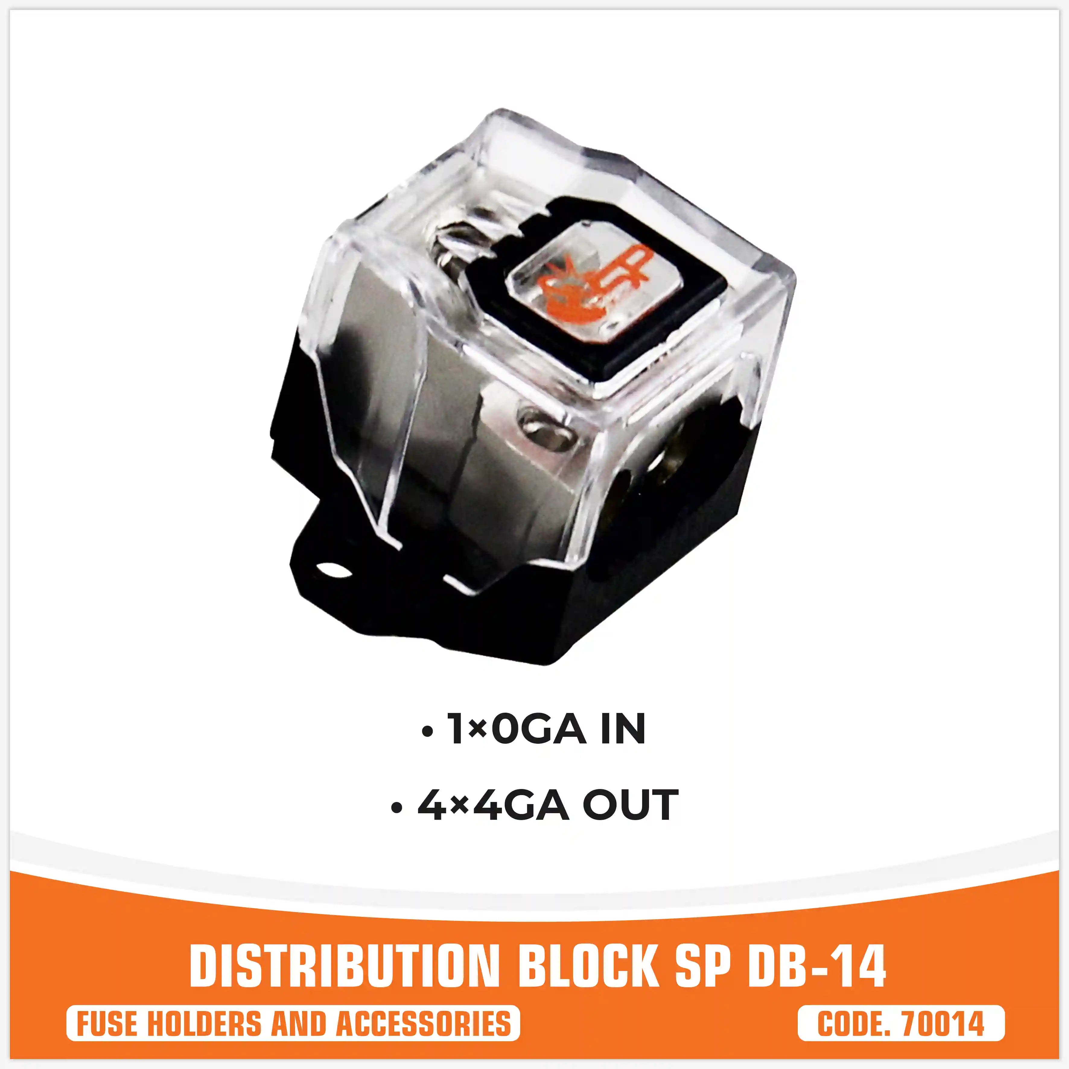 SP DB 14 DISTRIBUTION BLOCK 1x0GA IN 4x4GA