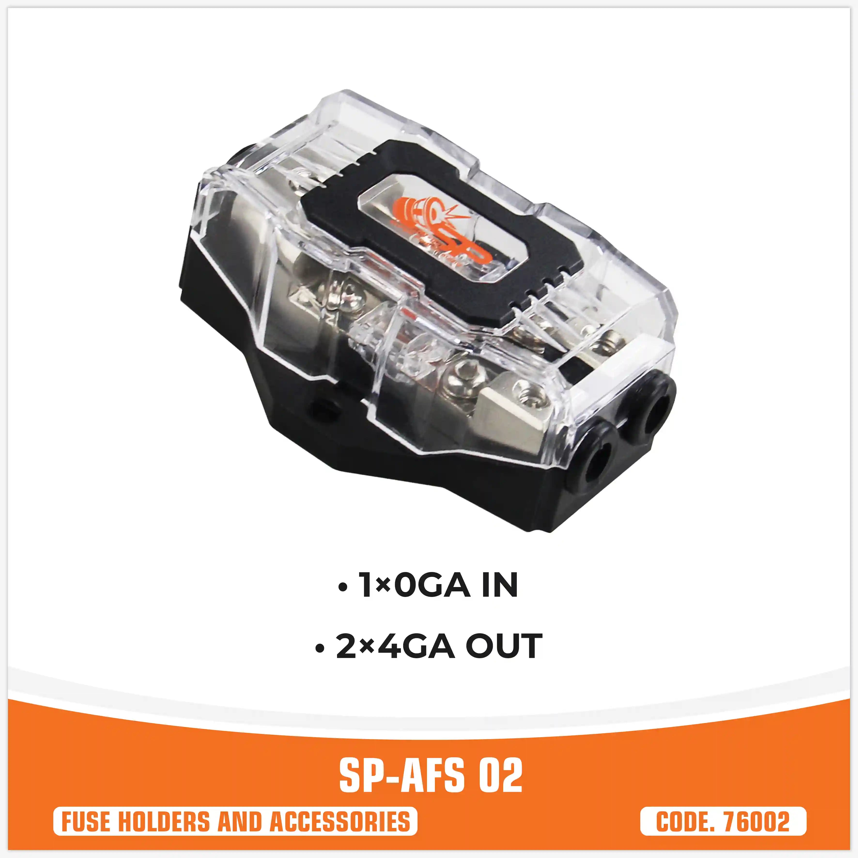 SP AFS 02 FUSEHOLDER MINI ANL 1x0Ga IN + 2x4 GA OUT