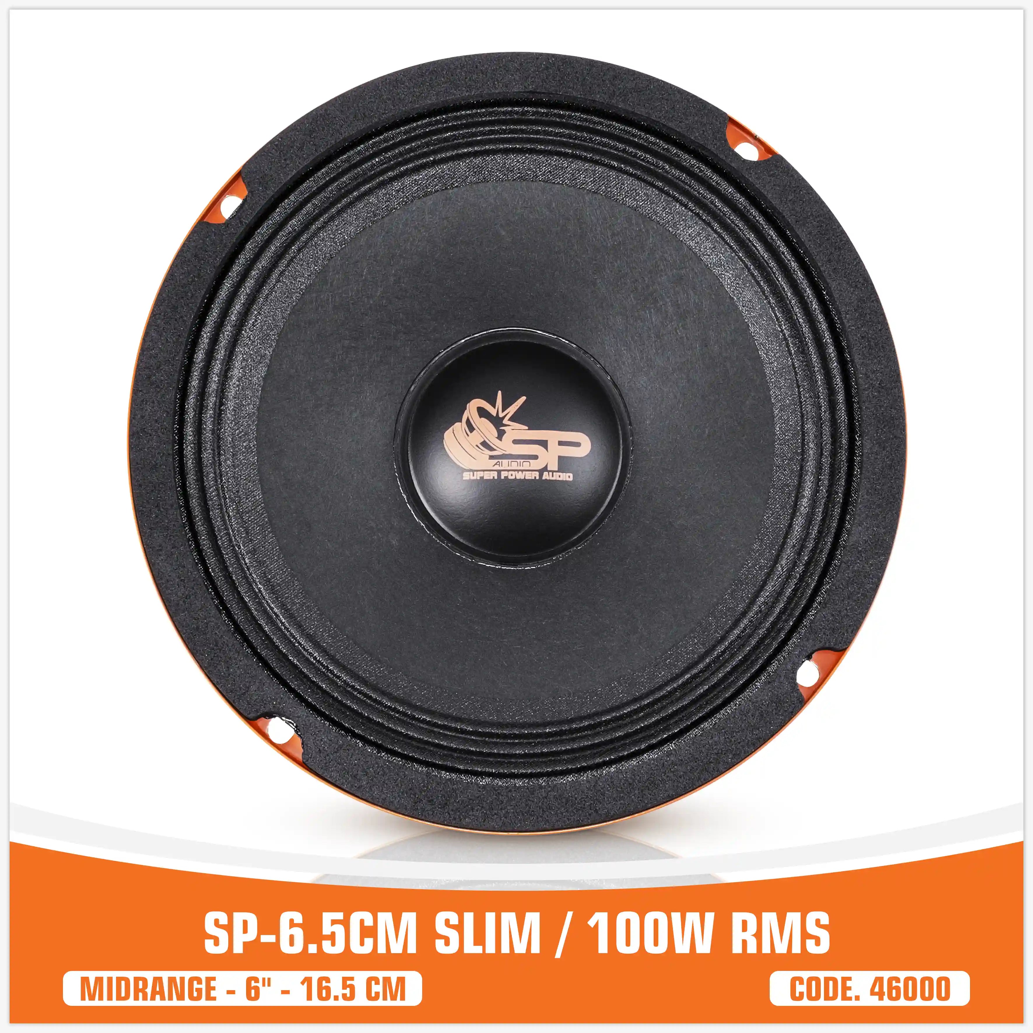 SP 6.5CM SLIM MIDRANGE SUPER SLIM 6,5"/16,5CM 100W RMS (PAIR PRICE)