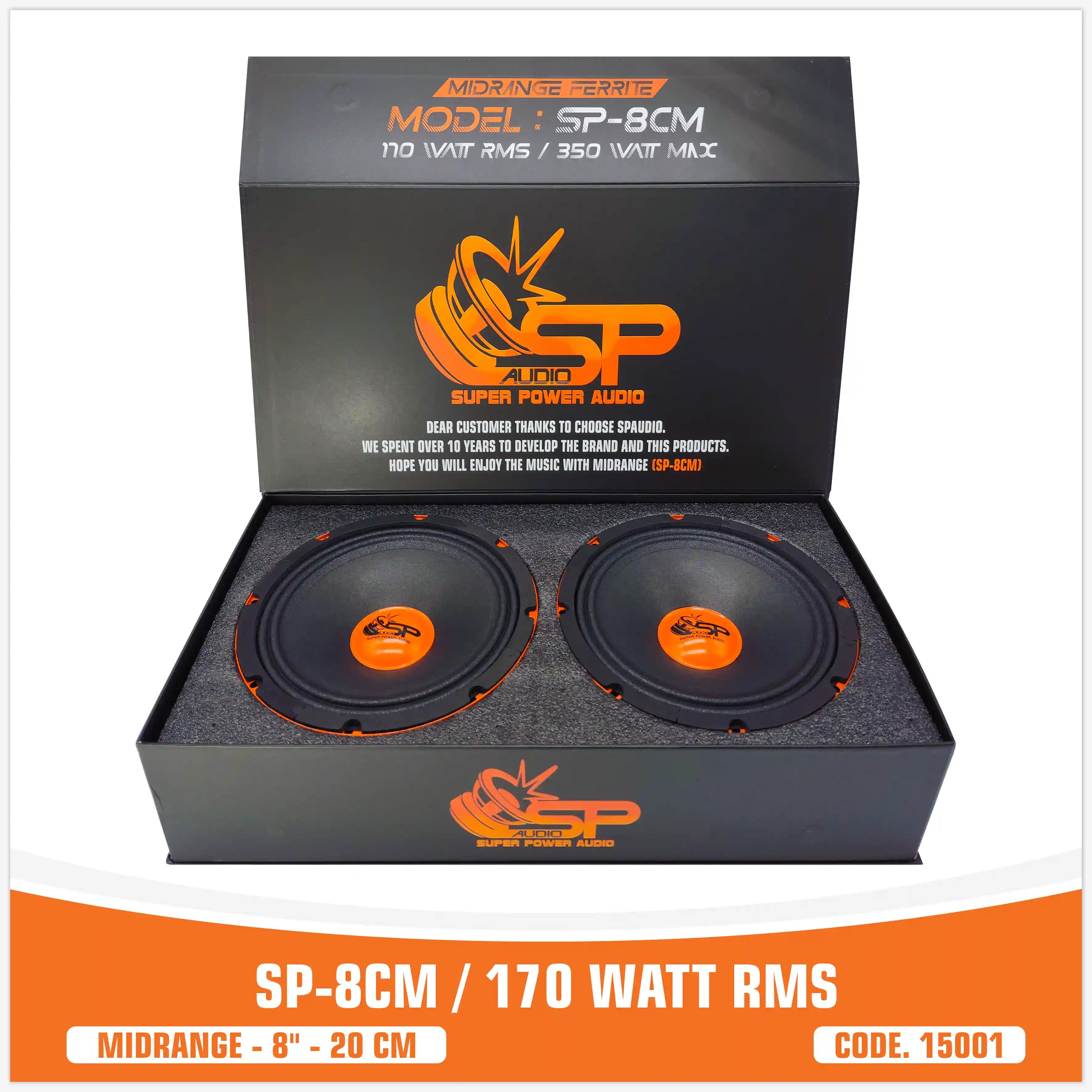 SP 8CM MIDRANGE BEST SELLER 8"/20CM 150W RMS (PAIR PRICE)