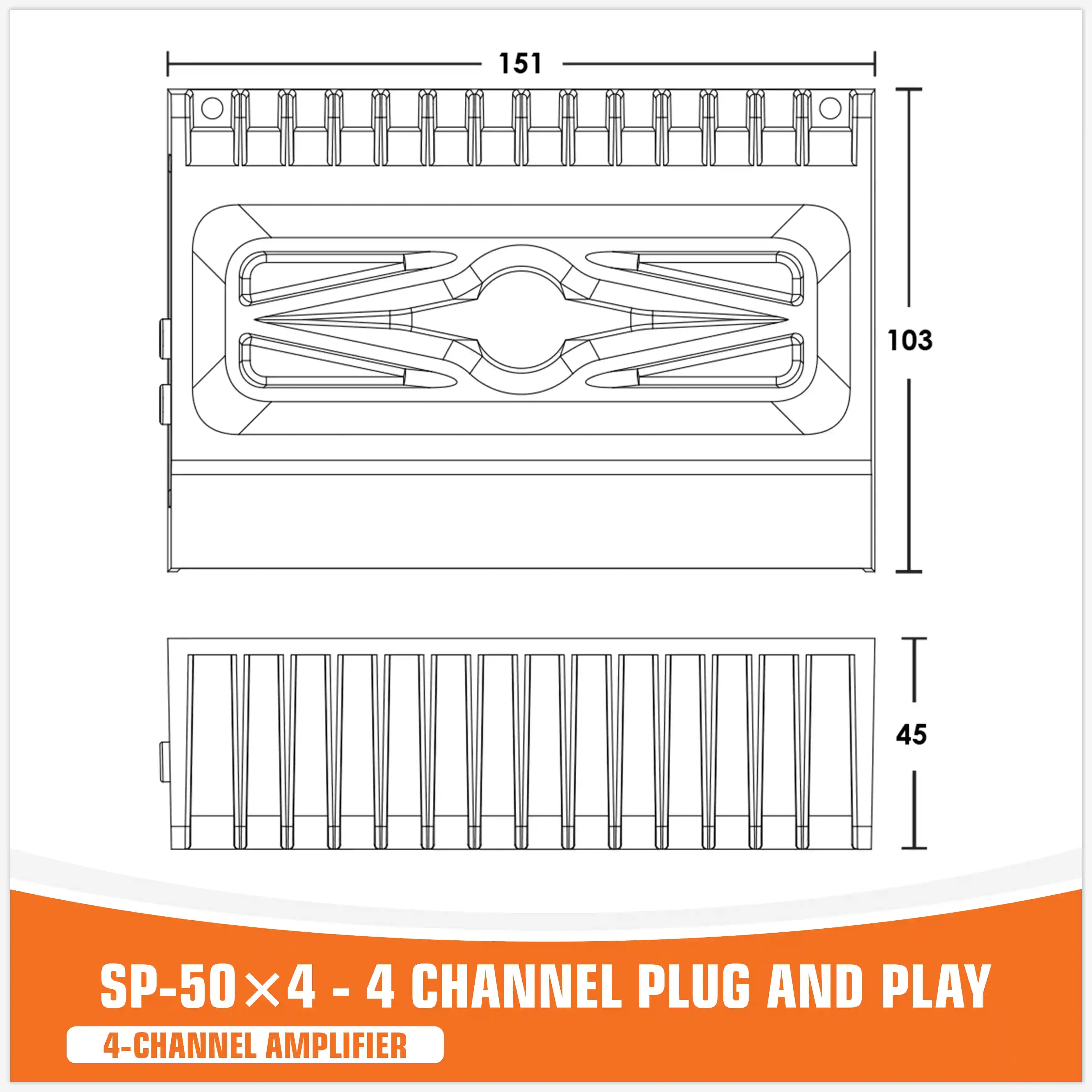 SP-50×4 - 4CHANNEL PLUG AND PLAY (PRICE UNIT)