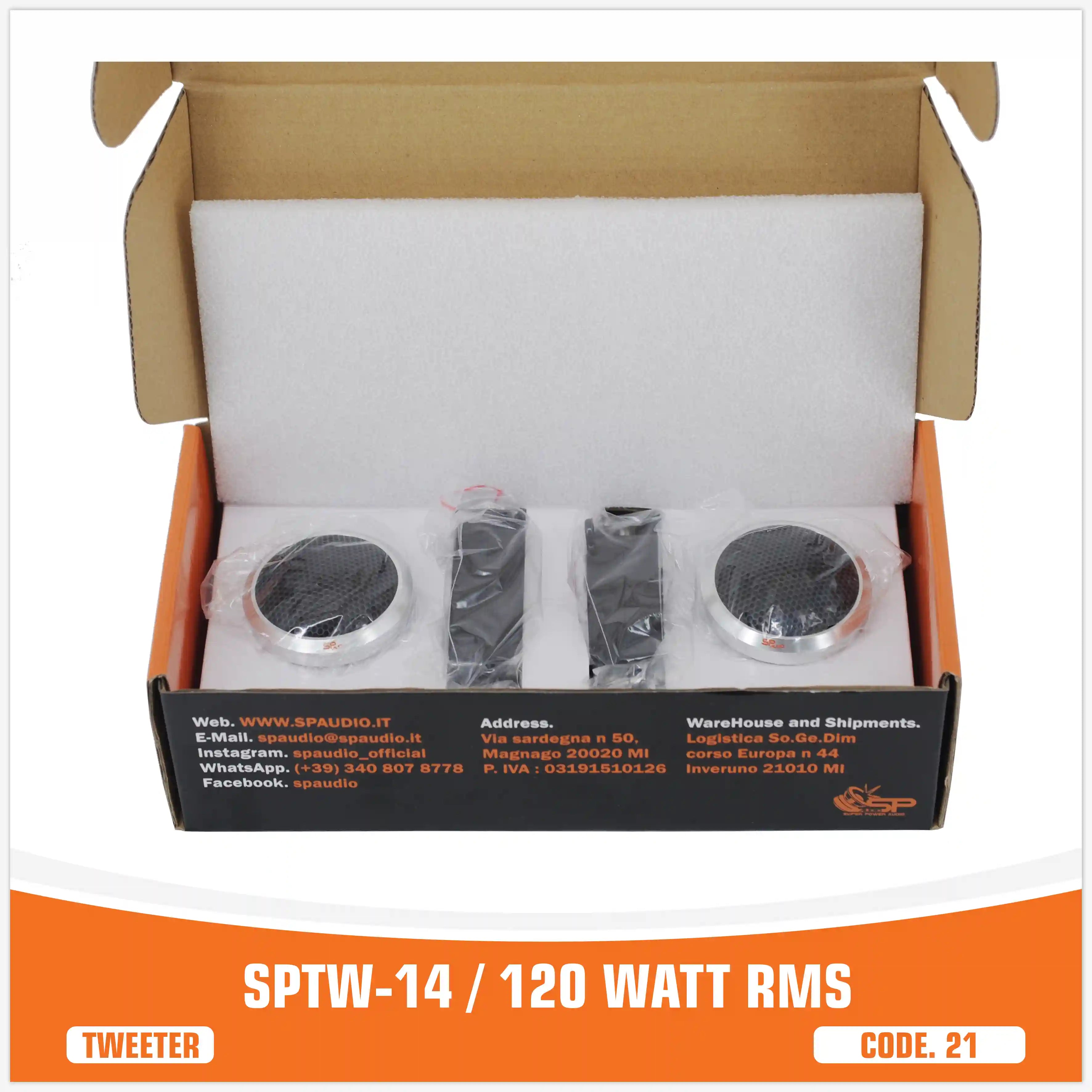 SP TW 14 ALUMINIUM TWEETER 120W RMS (PAIR PRICE)