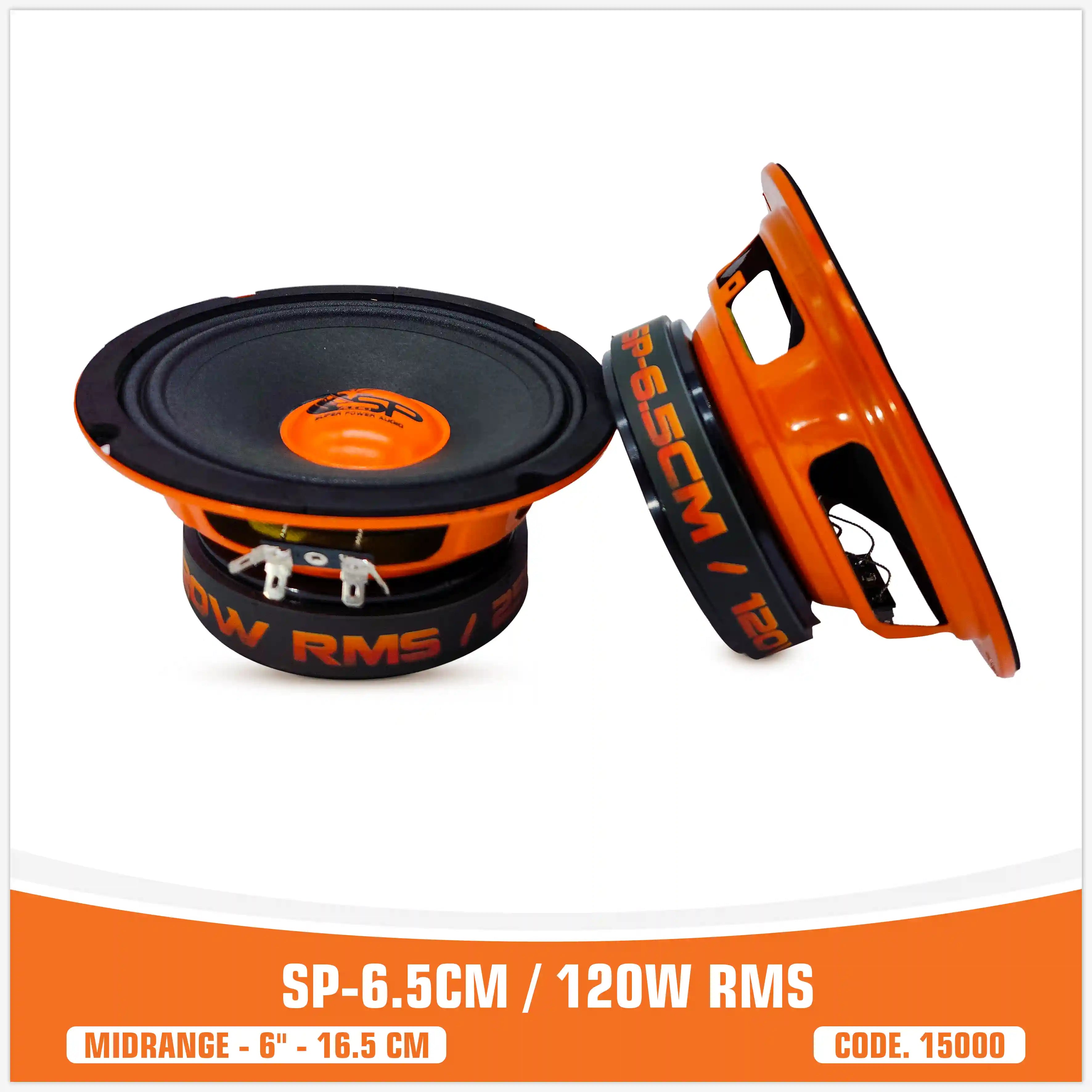 SP 6.5CM MIDRANGE BEST SELLER 6,5"/16,5CM 120W RMS (PAIR PRICE)