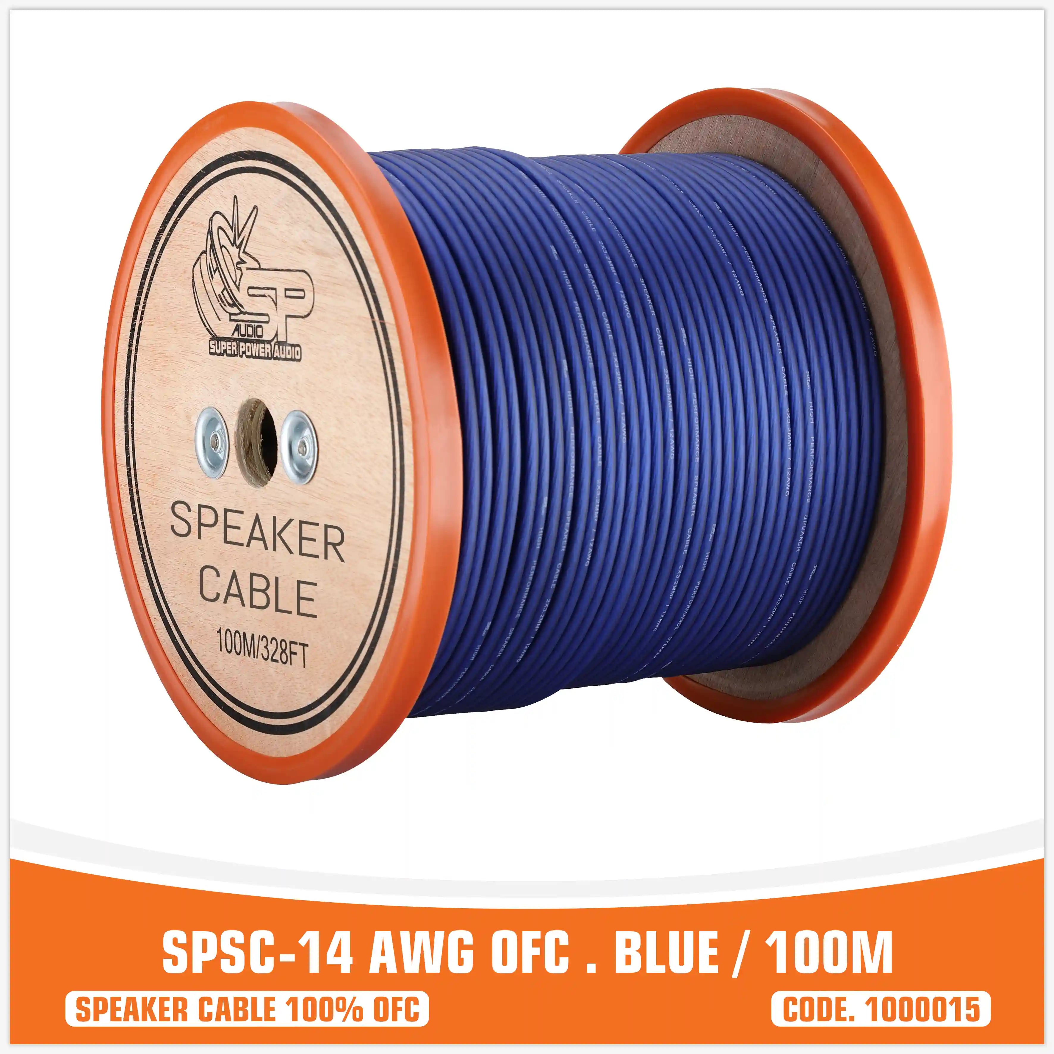 SP 14GA BLUE 100% OFC (100M/SPOOL)