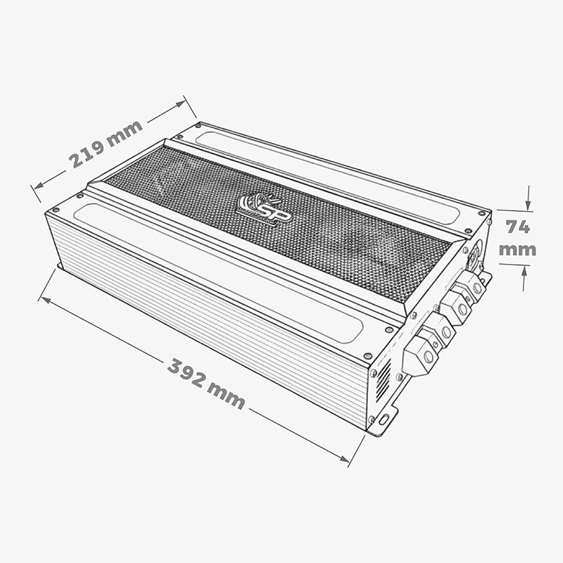 SP-9000.1D @2 ohm 1-channel Class D car amplifier - view 7