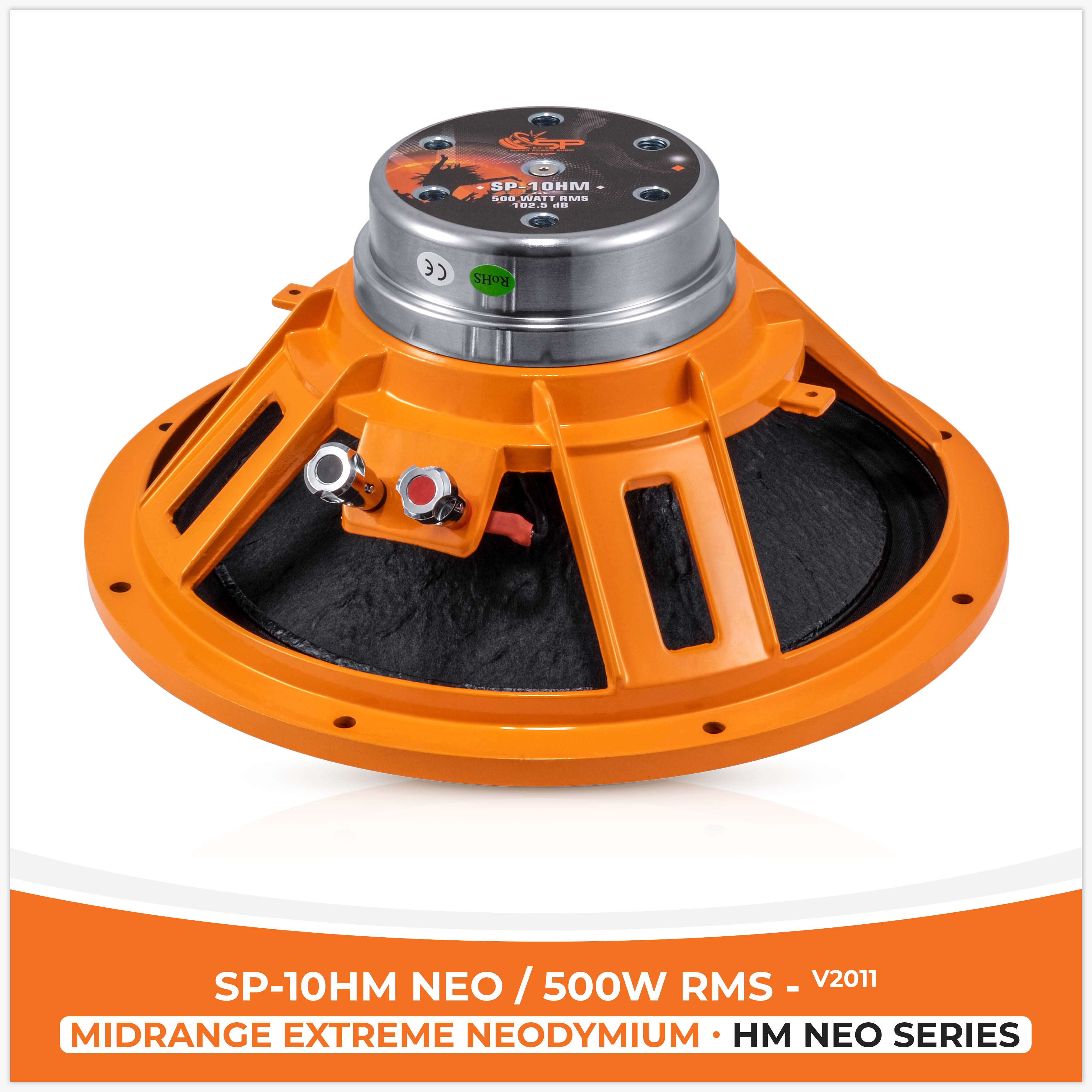 SP 10HM NEO MIDRANGE EXTREME 10"/25CM NEO MAGNET 500W RMS, V2011 (UNIT PRICE)