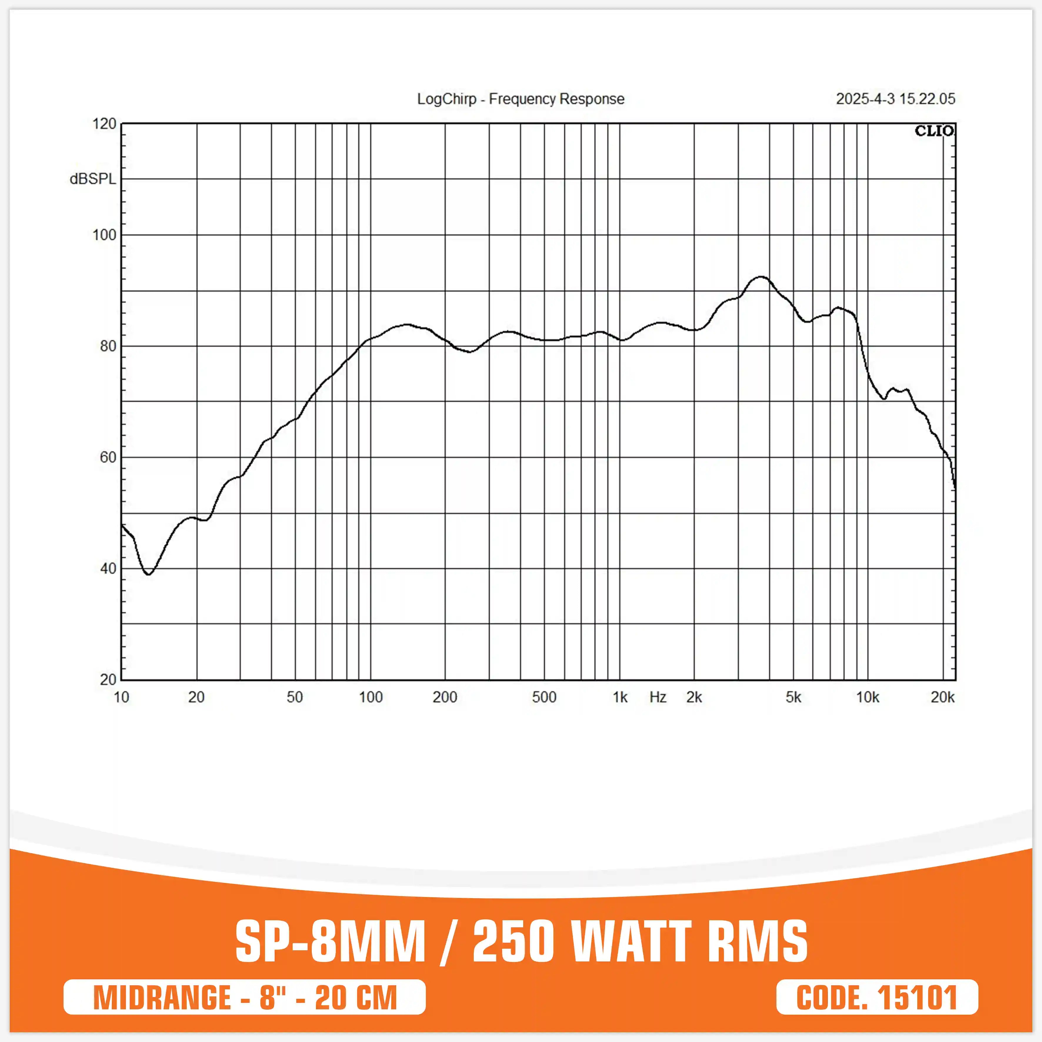 SP 8MM MIDRANGE EXTREME 8"/20CM 250W RMS (PAIR PRICE) NEW MODEL 2025