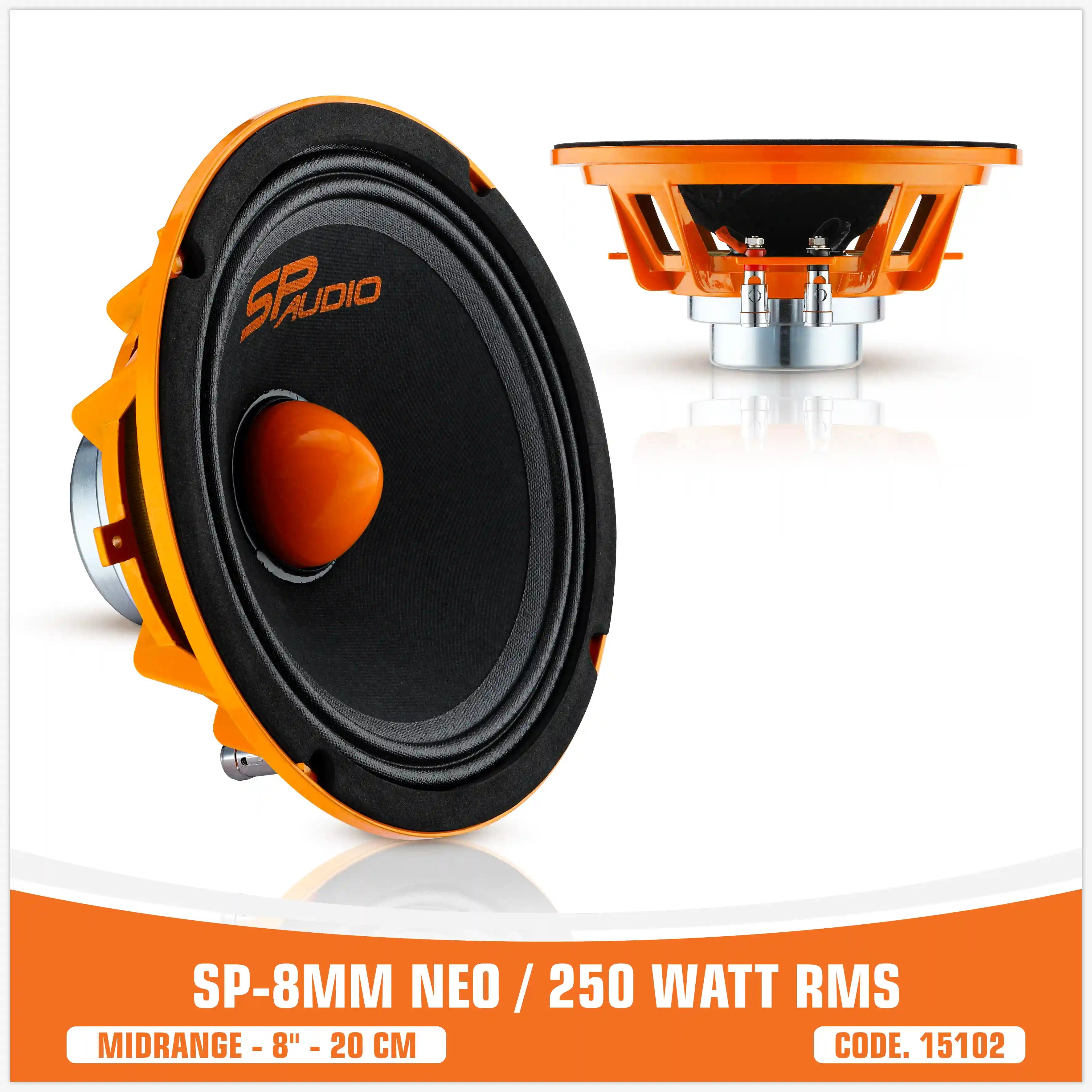 SP 8MM NEO MIDRANGE EXTREME 8"/20CM NEO MAGNET 250W RMS ( UNIT PRICE)
