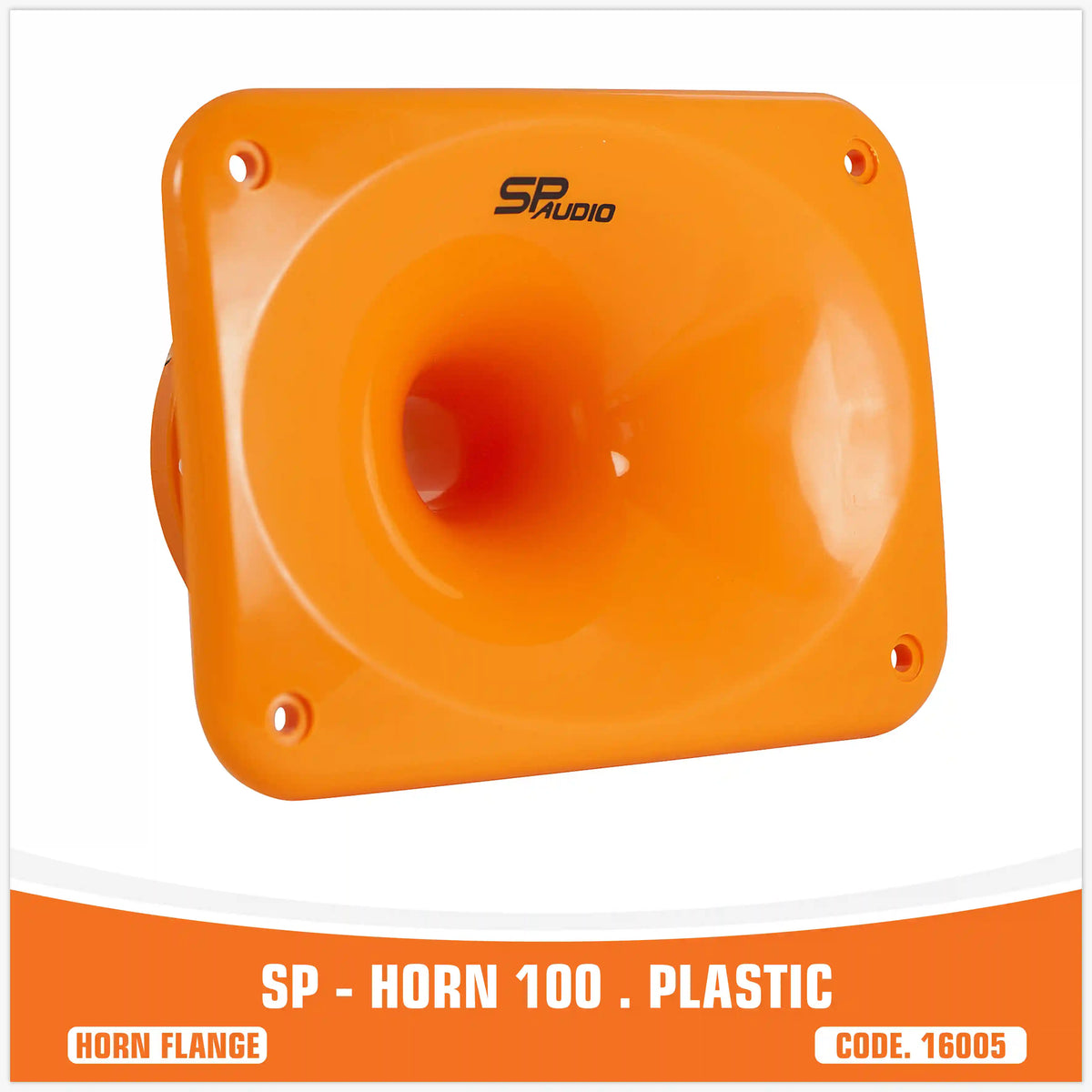 SP-HORN 100 brida de corneta naranja de plástico para driver de compresión – SP Audio – vista 3
