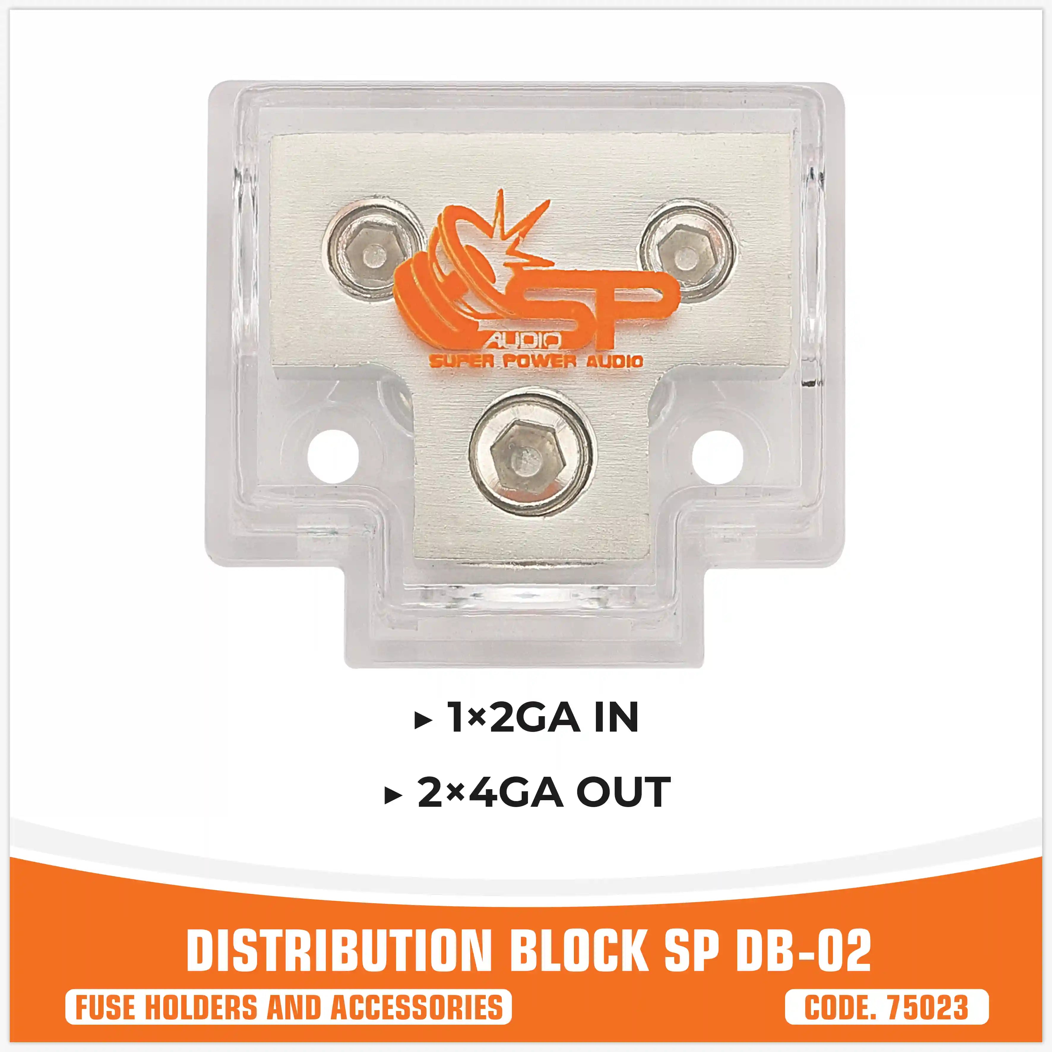 SP DB 02 DISTR BLOCK 1X2GA IN + 2X4GA OUT (UNIT PRICE)
