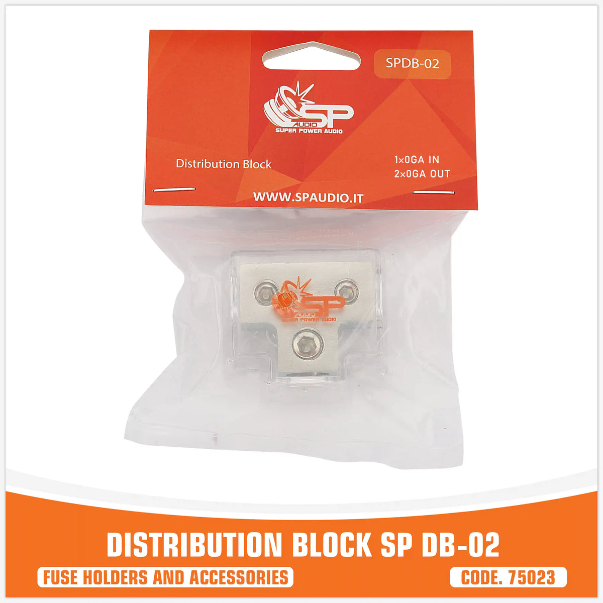 SP DB 02 Bloque de distribución 1x2GA entrada / 2x4GA salida