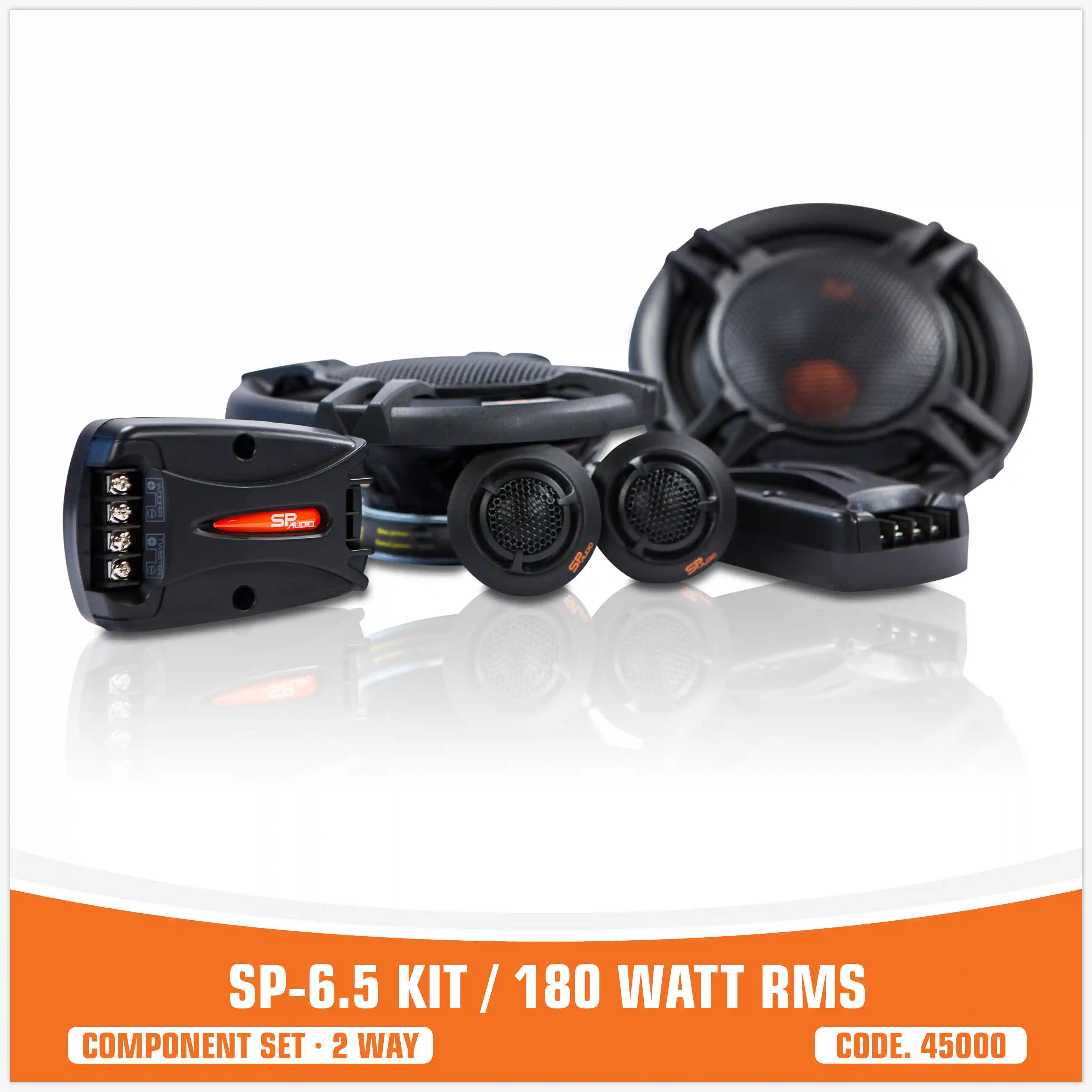 SP 6.5 KIT . 2 WAY 2 WOOFER +2 TW + 2 CROSS 180W RMS (KIT PRICE)