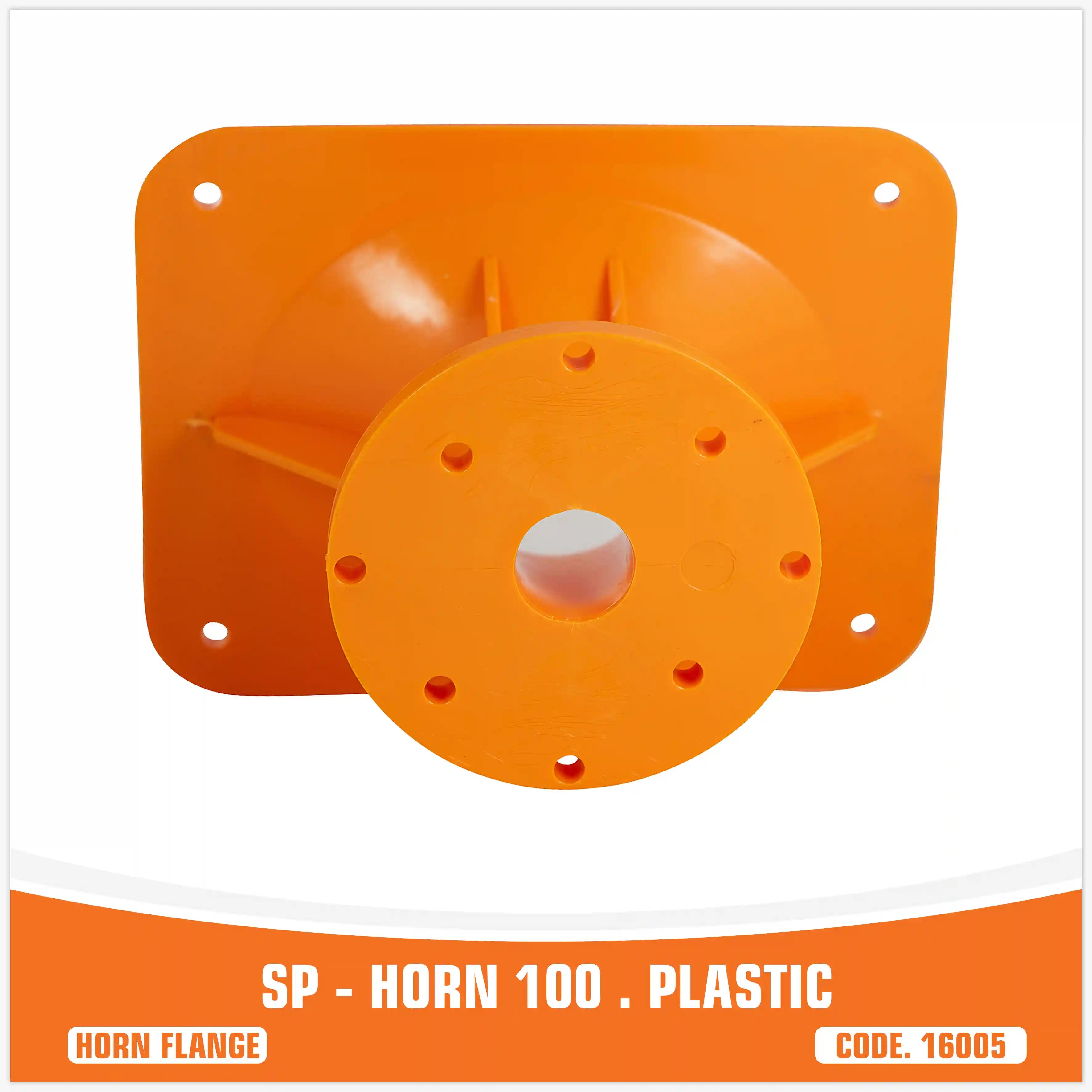 SP-HORN 100 brida de corneta naranja de plástico para driver de compresión – SP Audio – vista 5