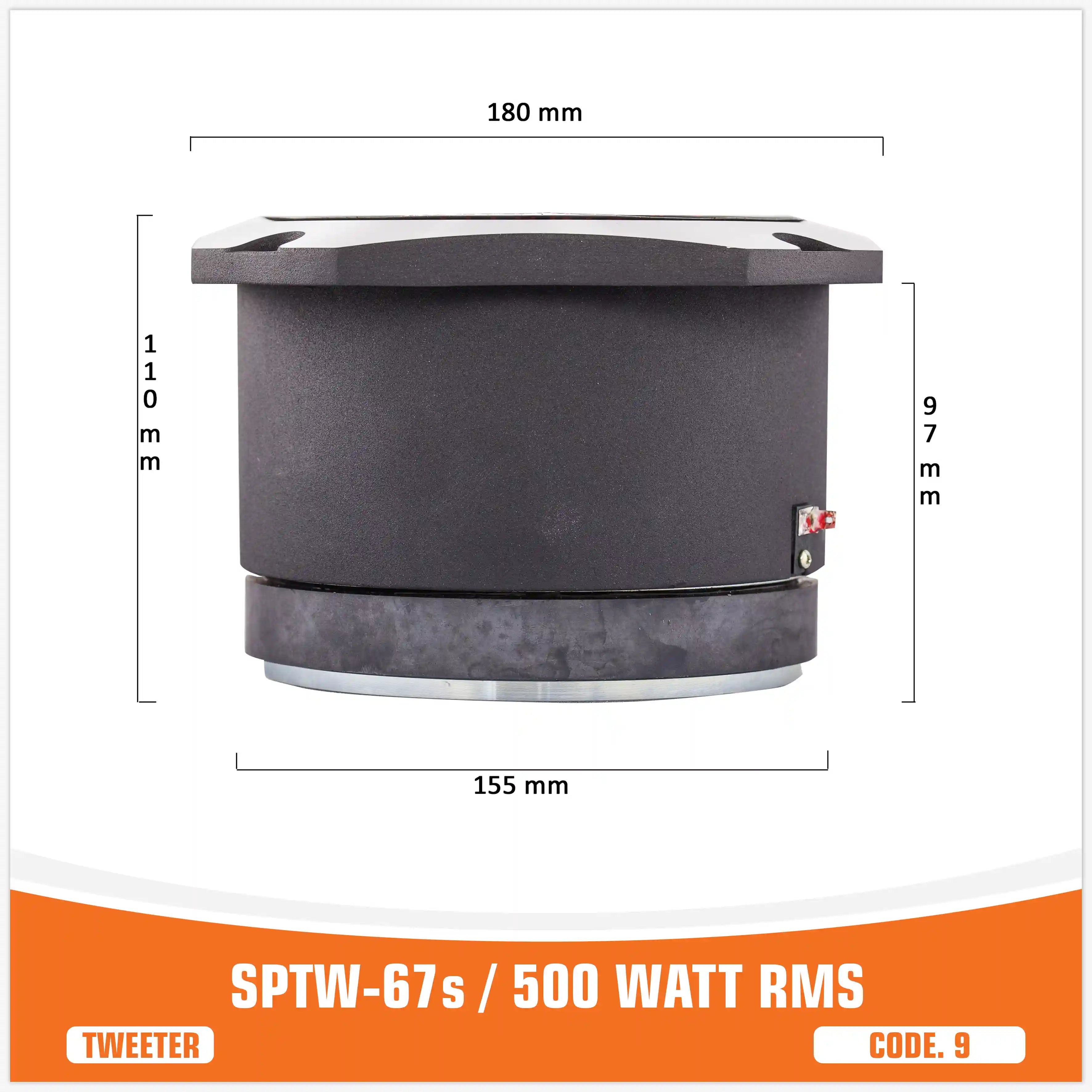 SP TW 67S BULLET TWEETER OVER SIZE MODEL 500W RMS (UNIT PRICE)
