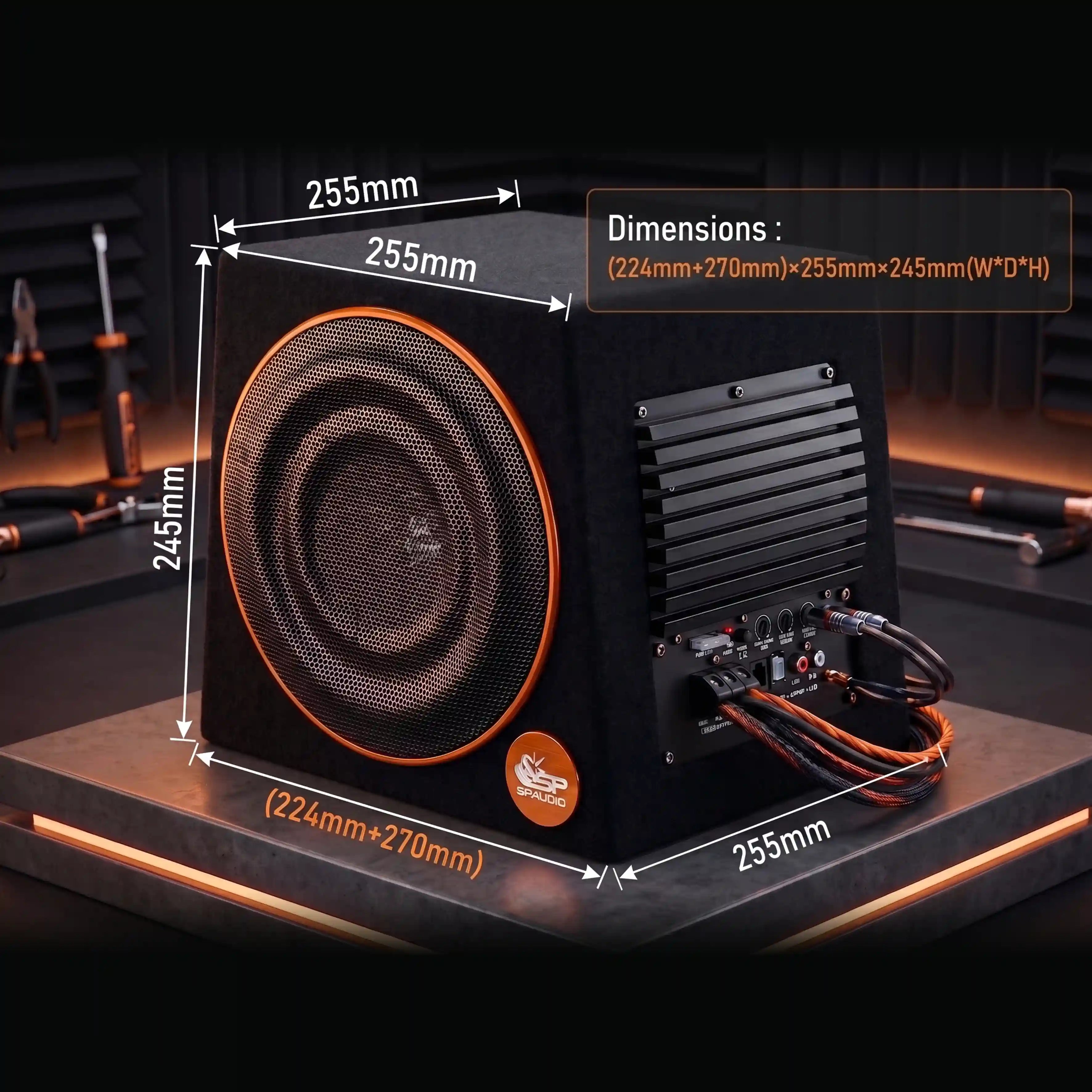 SP-8ACT (1 SUBWOOFER ACTIVO DE 8” + 2 SUBWOOFERS PASIVOS DE 8”)