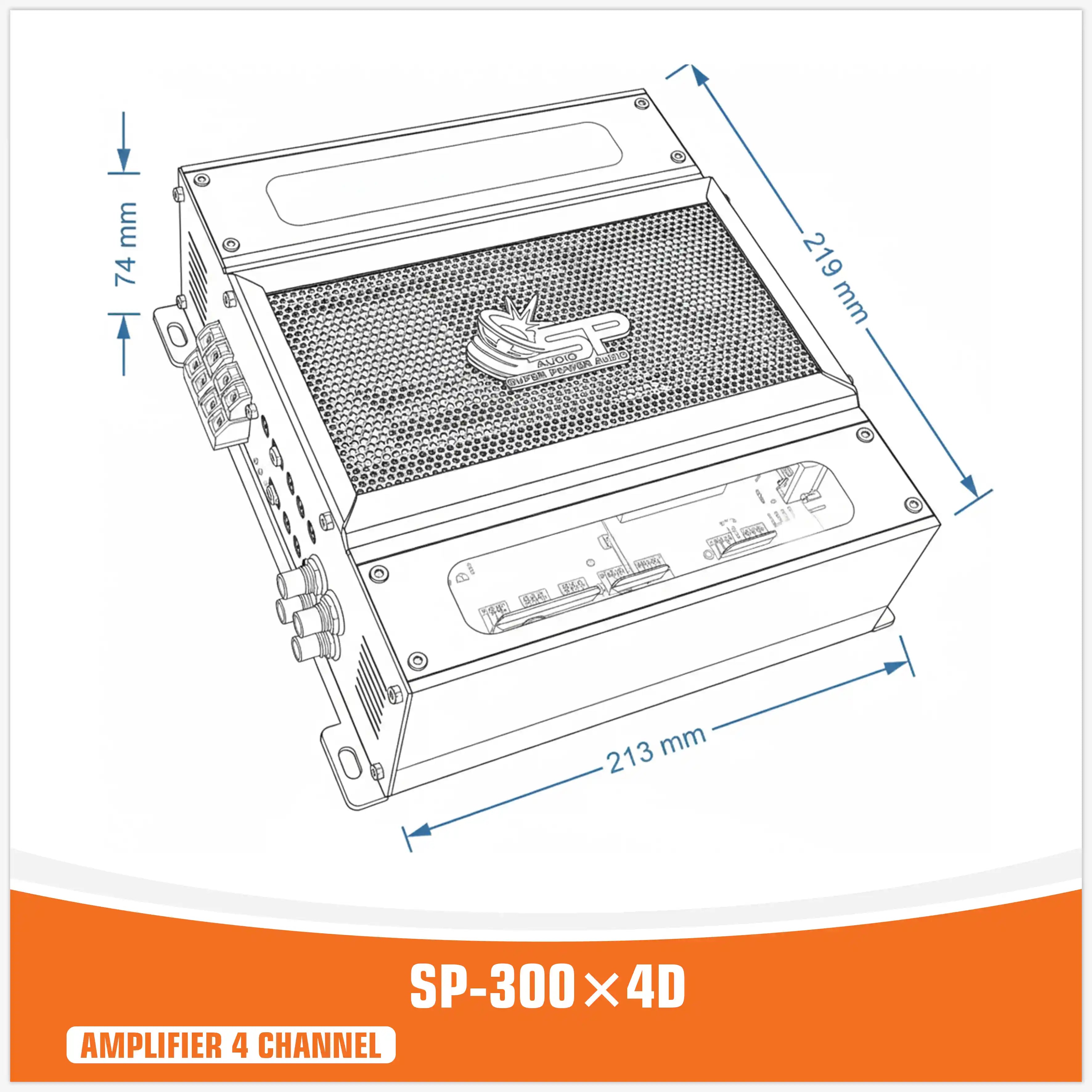 SP-300.4D - @1 ohm