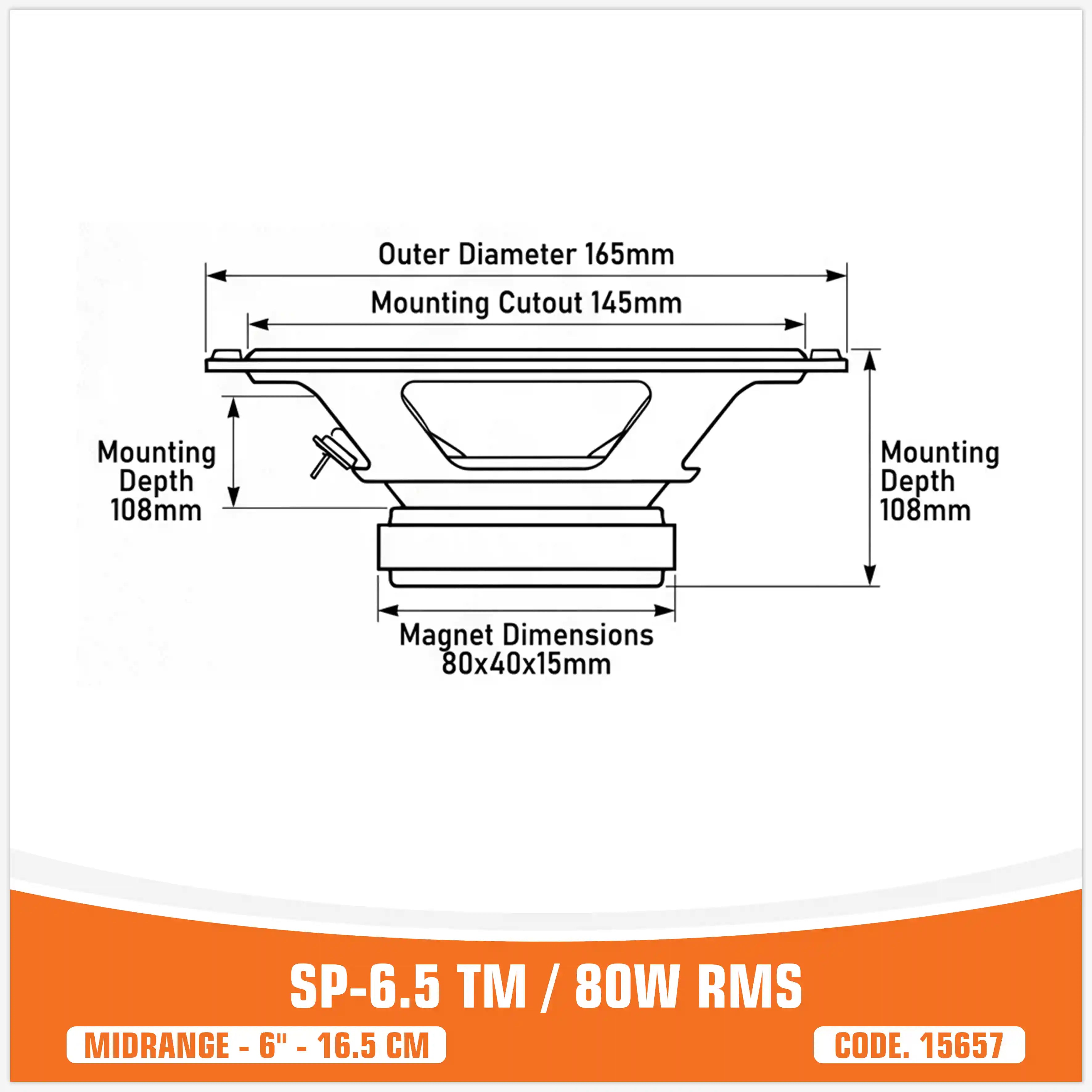 SP-6.5TM / 80 WATT RMS (PAIR PRICE)
