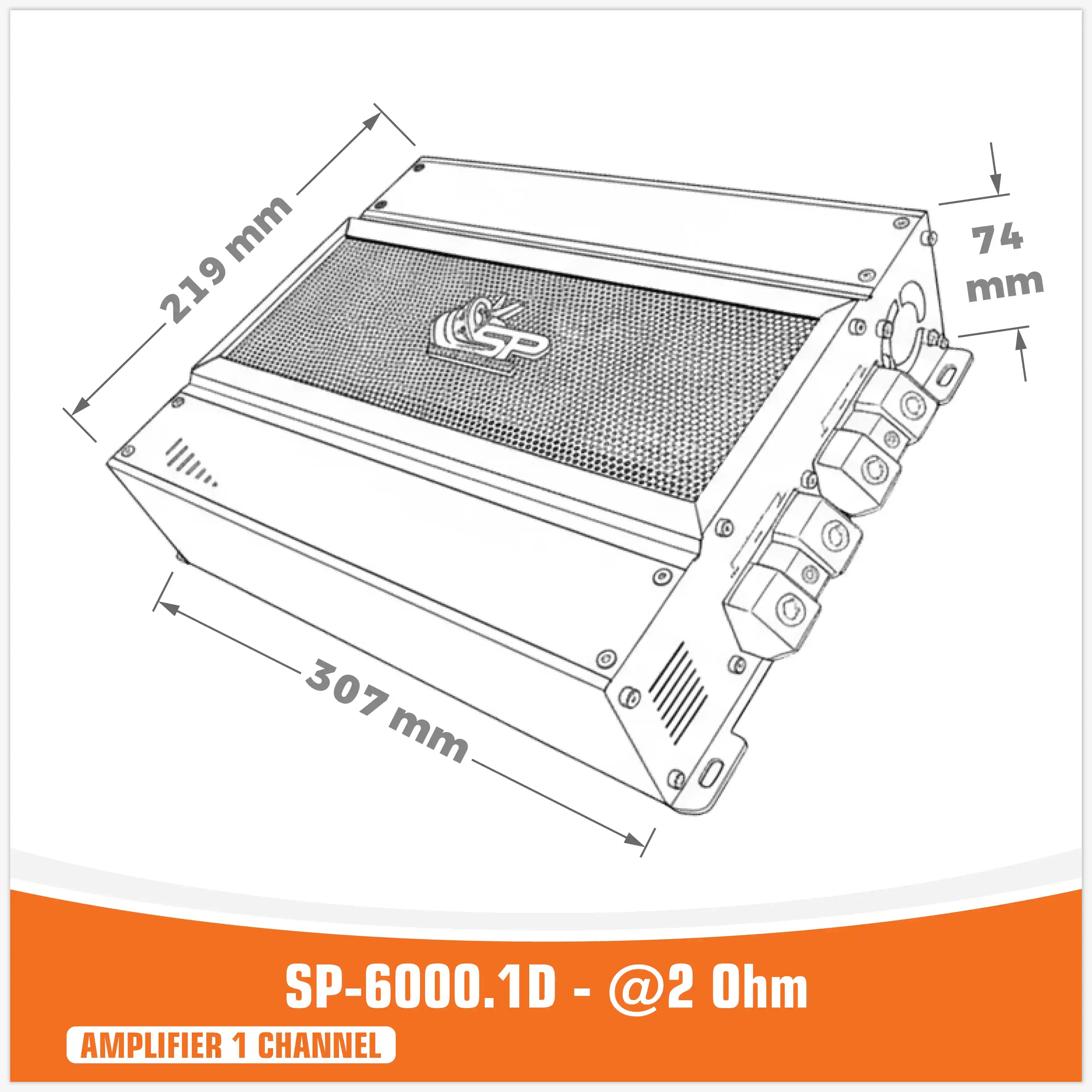 SP-6000.1D - a 2 ohmios