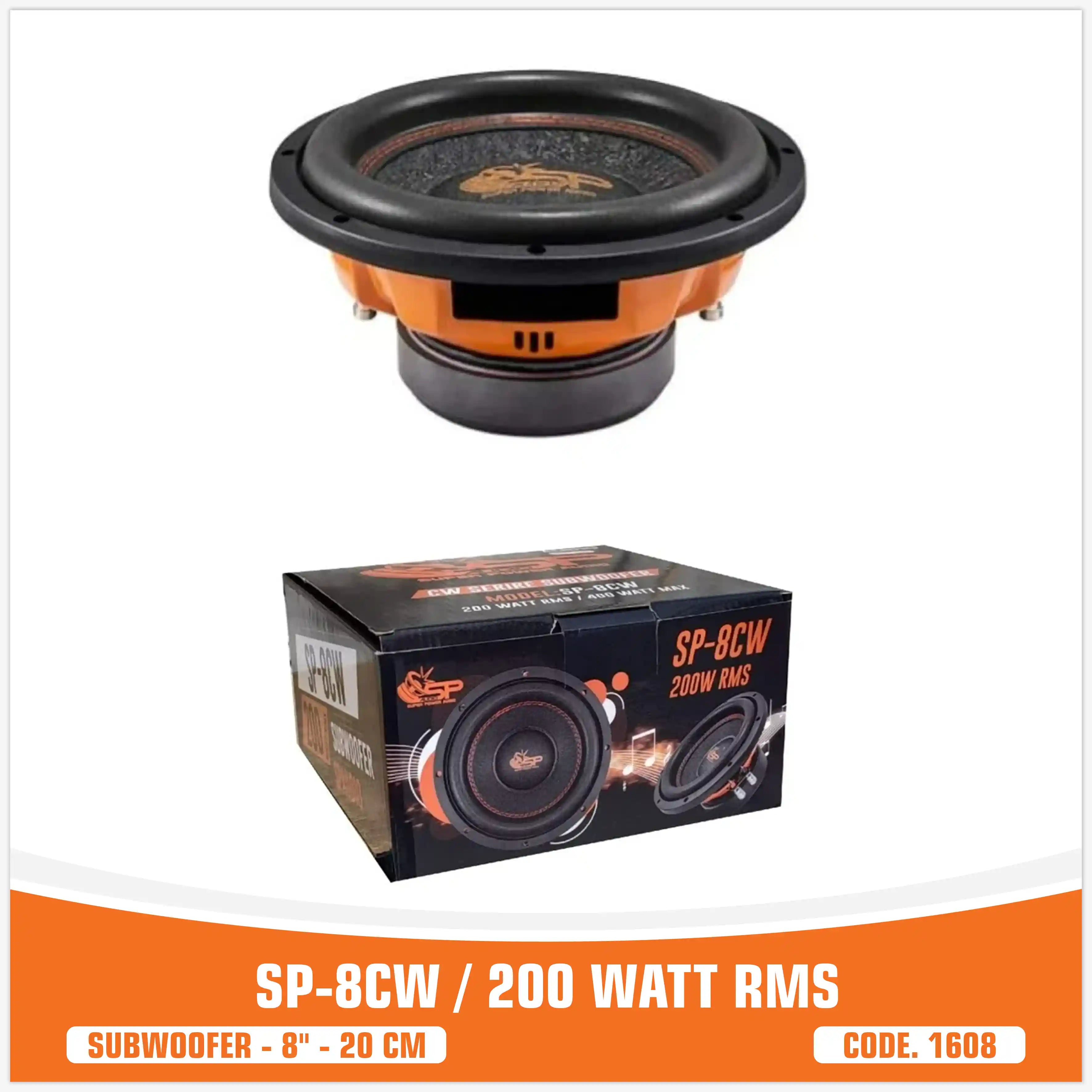 SP 8CW ENTRY LEVEL SUBWOOFER 8"/20CM 200WATT RMS (UNIT PRICE)