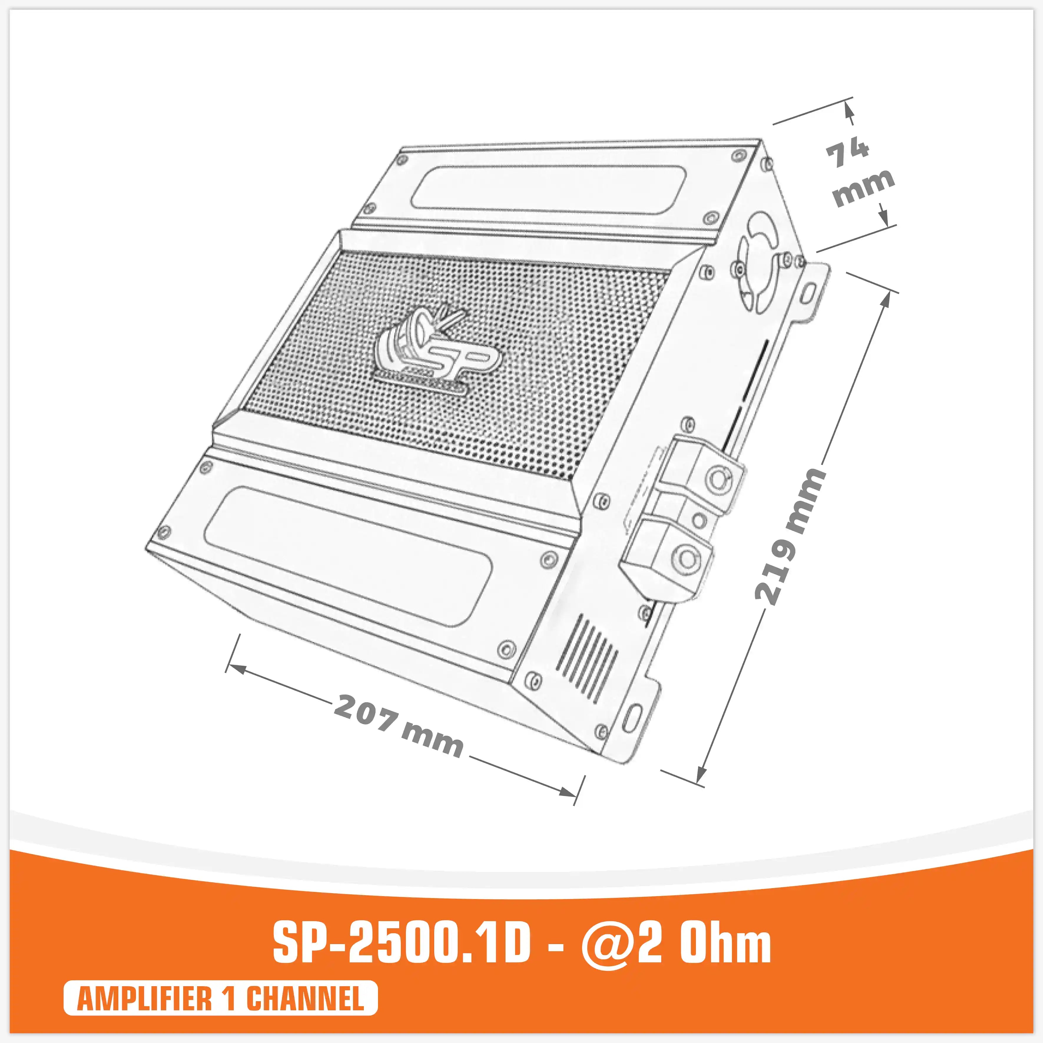 SP-2500.1D - @2 ohm