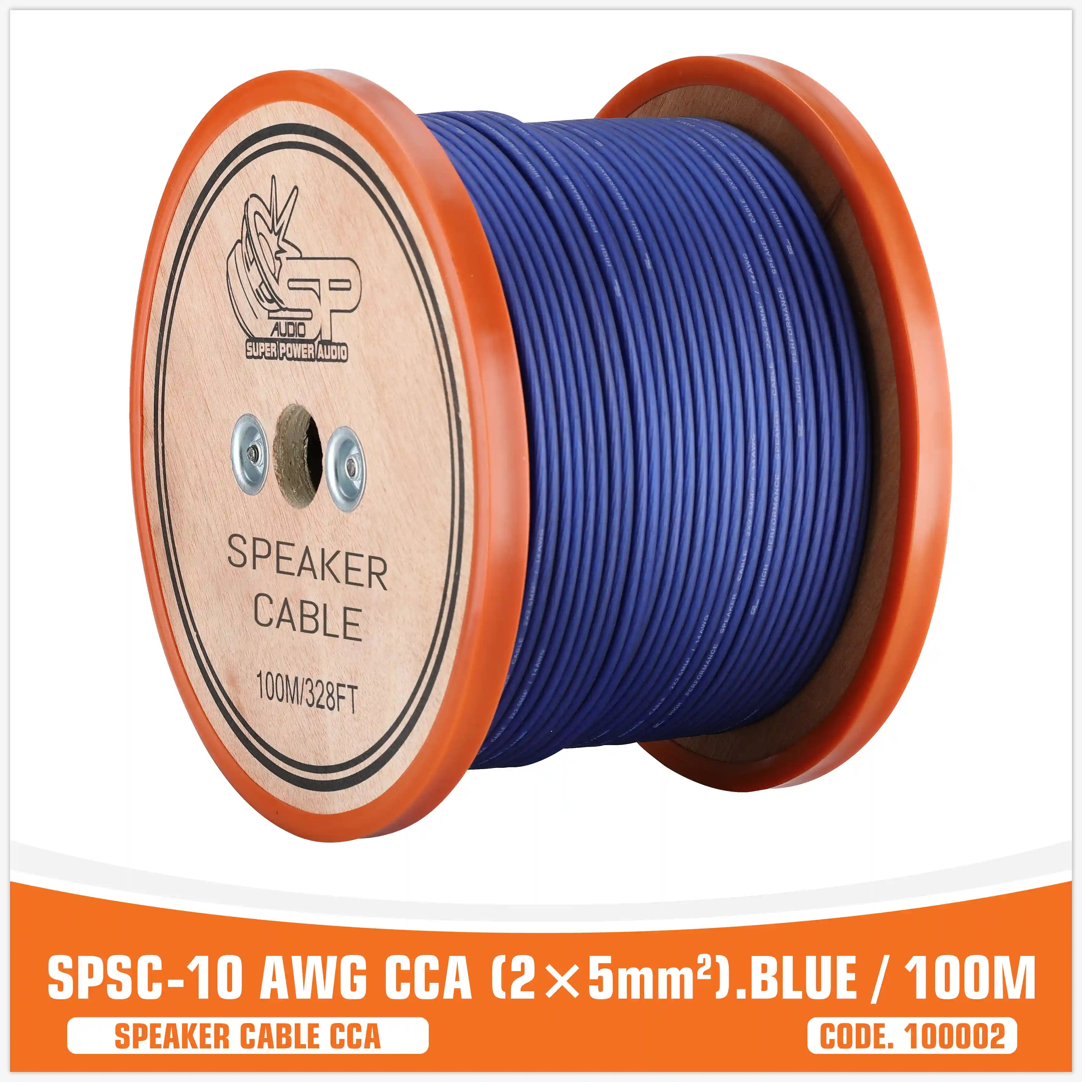 SP-10AWG CCA - 2×5mm - BLUE  (SPOOL 100 METER)